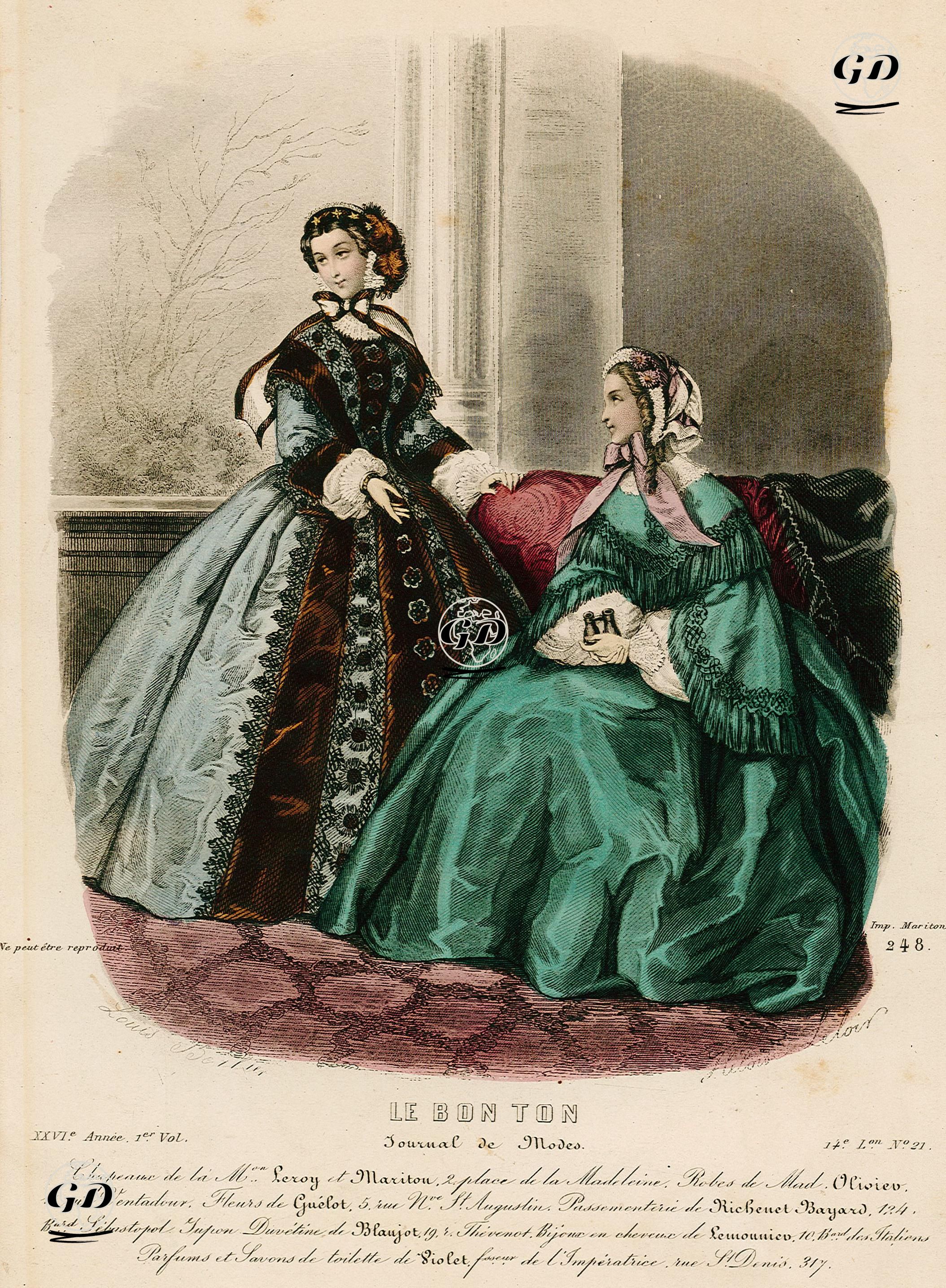 Le Bon Ton, Journal des Modes No.248 - Louis Berlier - 1850's