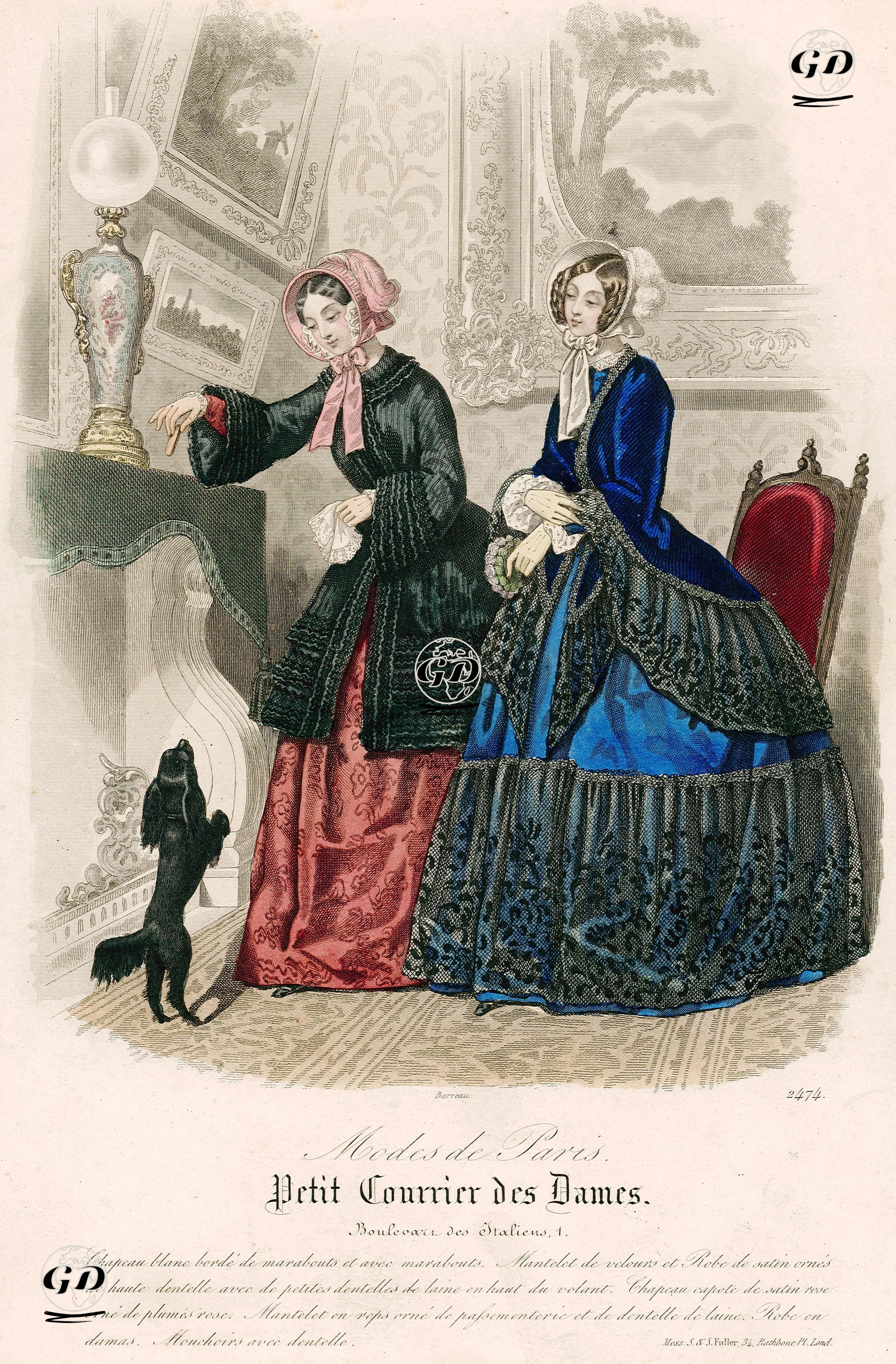 Modes De Paris, Petit Courrier Des Dames No.2474 - Barreau - 1849
