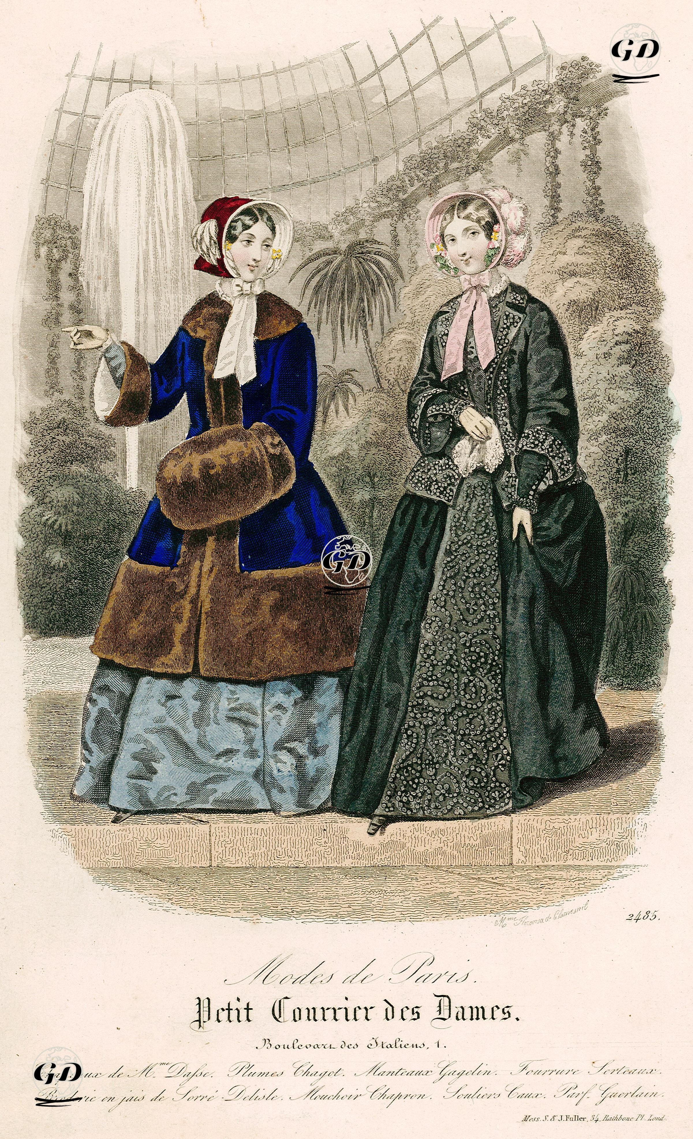 Modes De Paris, Petit Courrier Des Dames No.2485 - Florensa de Closmenil - 1849