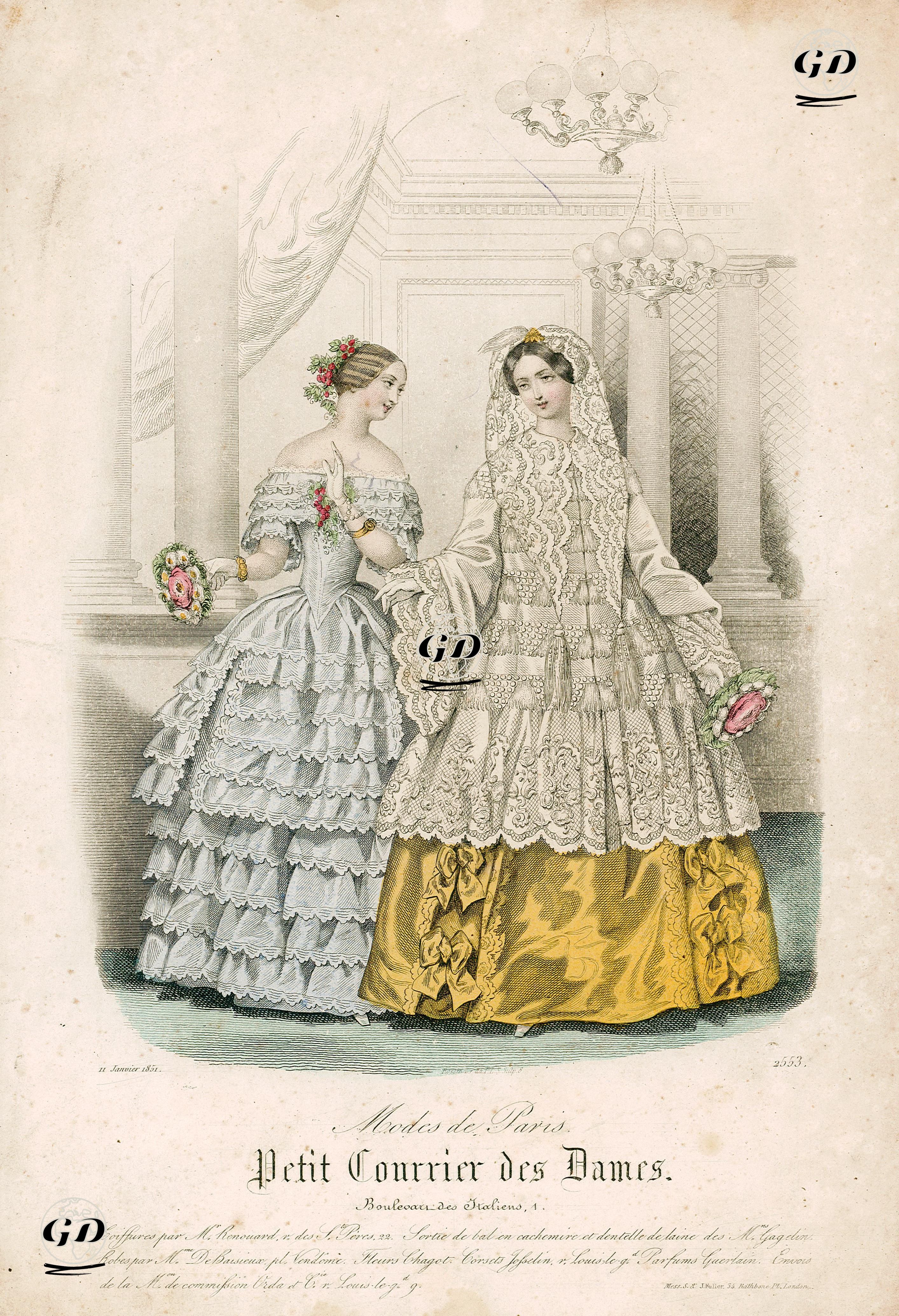 Modes De Paris, Petit Courrier Des Dames No.2553 -  - 1851