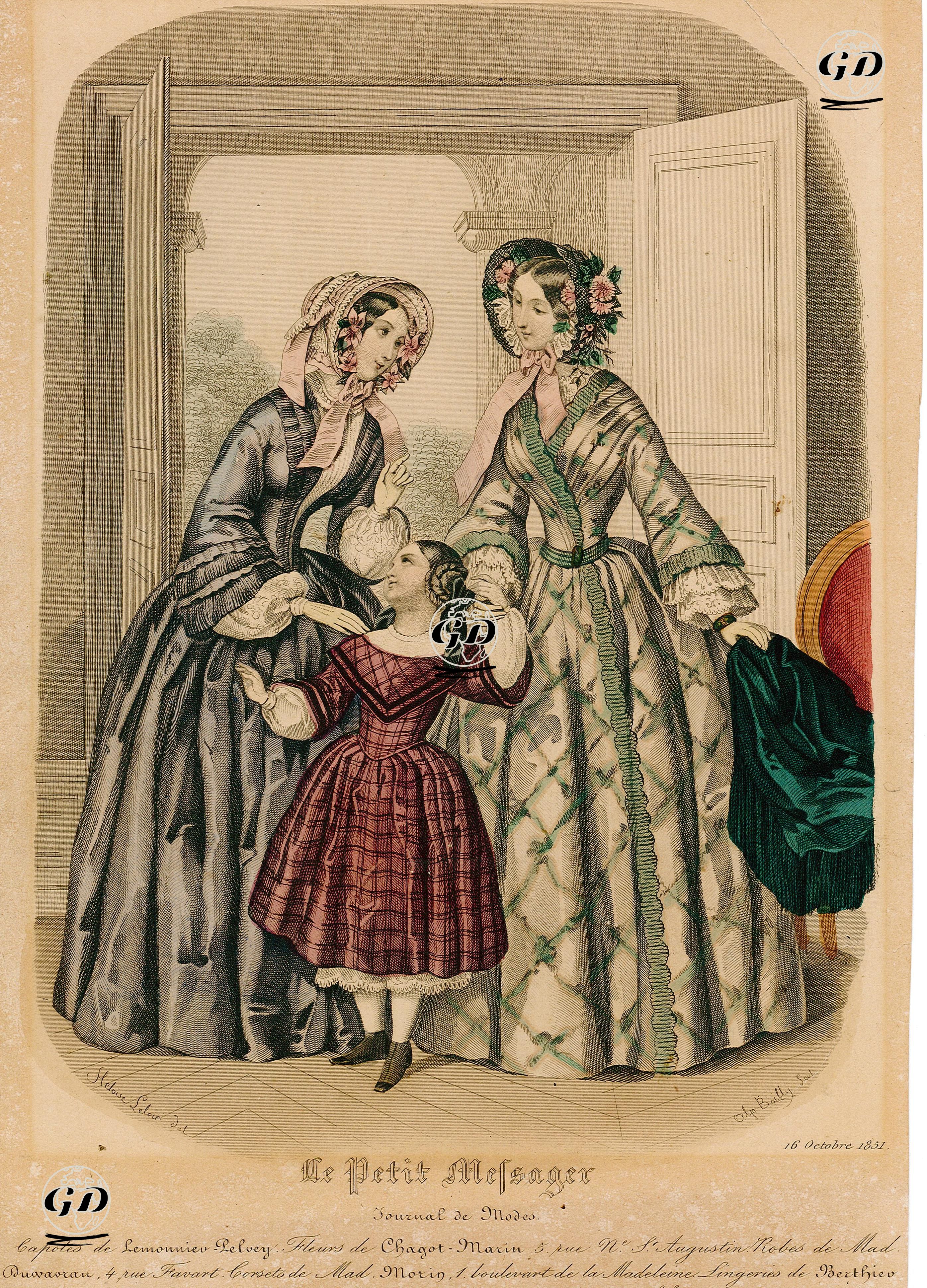 le Petit Messager, Journal De Modes - Olgo Bailly - 1851