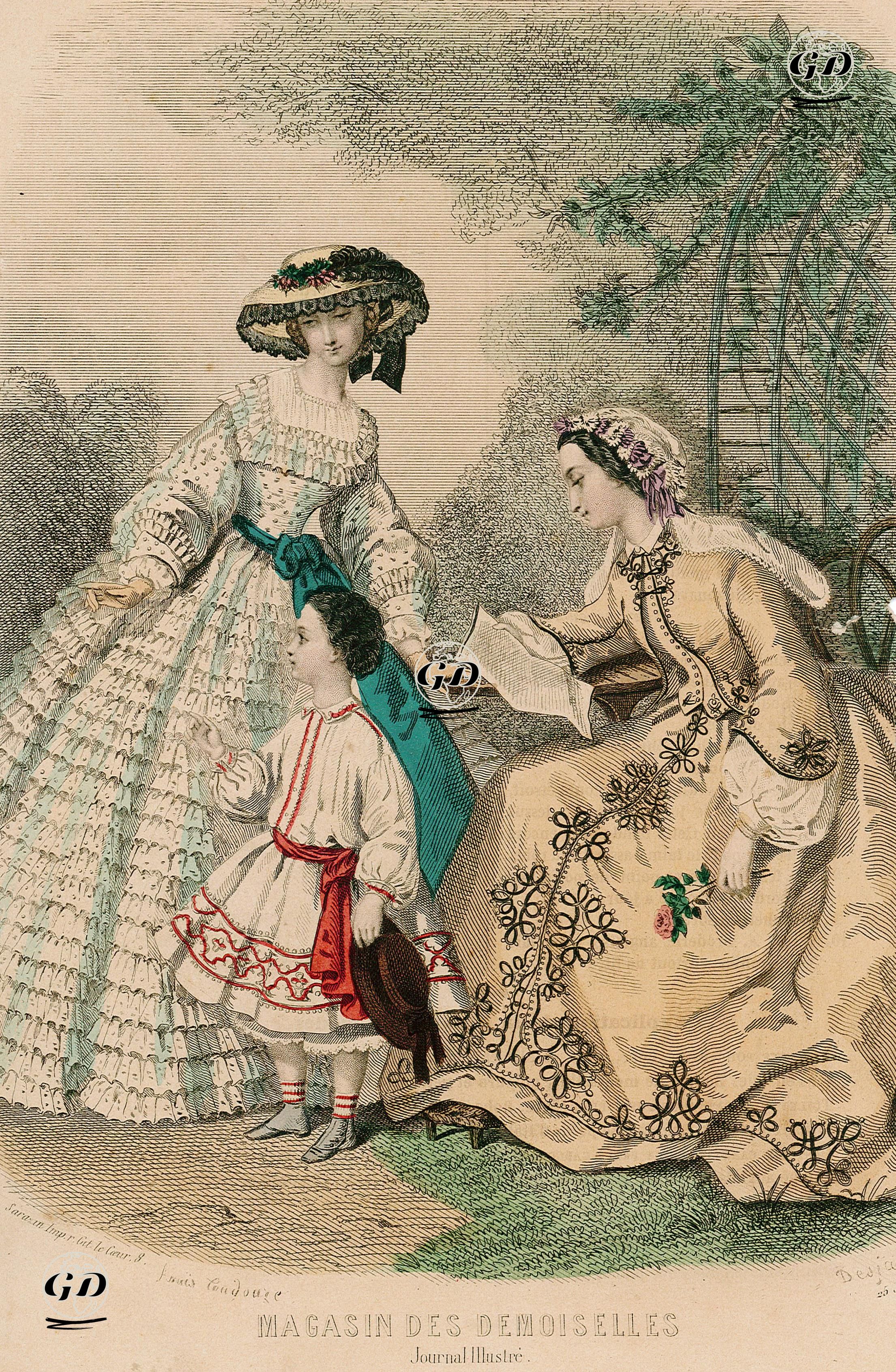 Magasin Des Demoiselles, Journal Illustre - Anais Coudoure - 1861