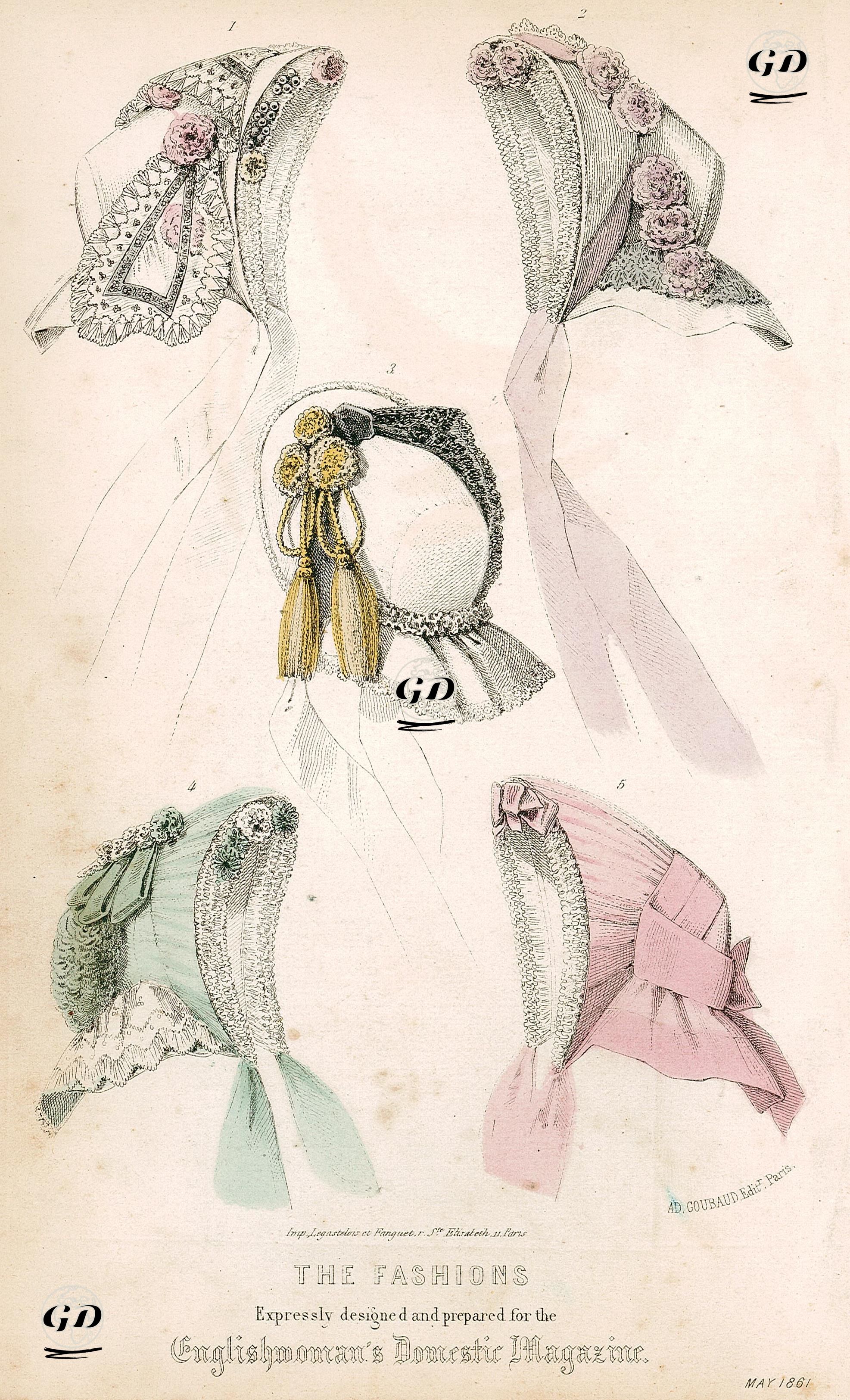 The Englishwoman's Domestic Magazine Dergisi İçin Tasarlanmış Moda Çizimleri, Mayıs 1861 -  - 1861