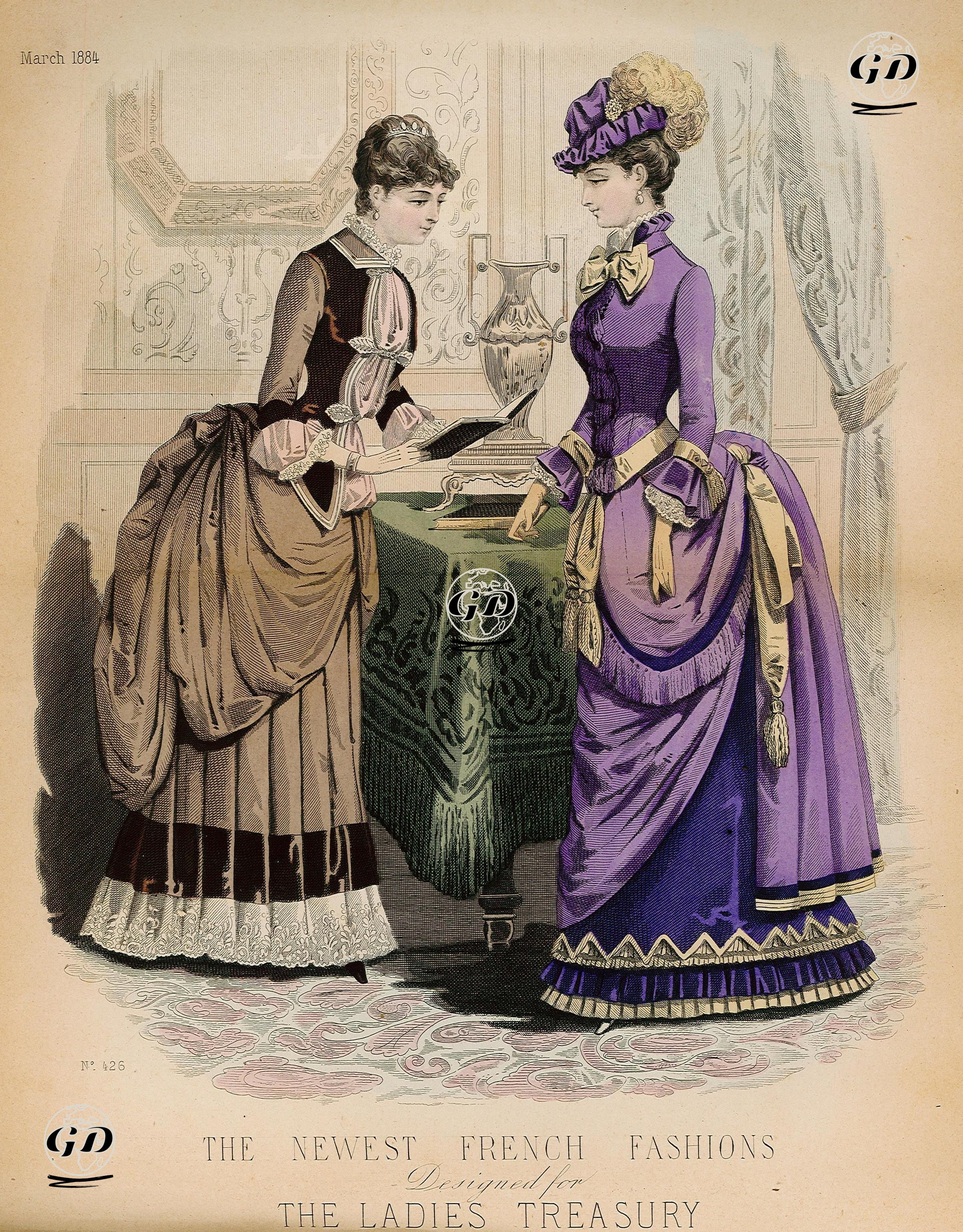 The Newest French Fashion Designed For The Ladies Treasury No.425, March 1884 -  - 1884