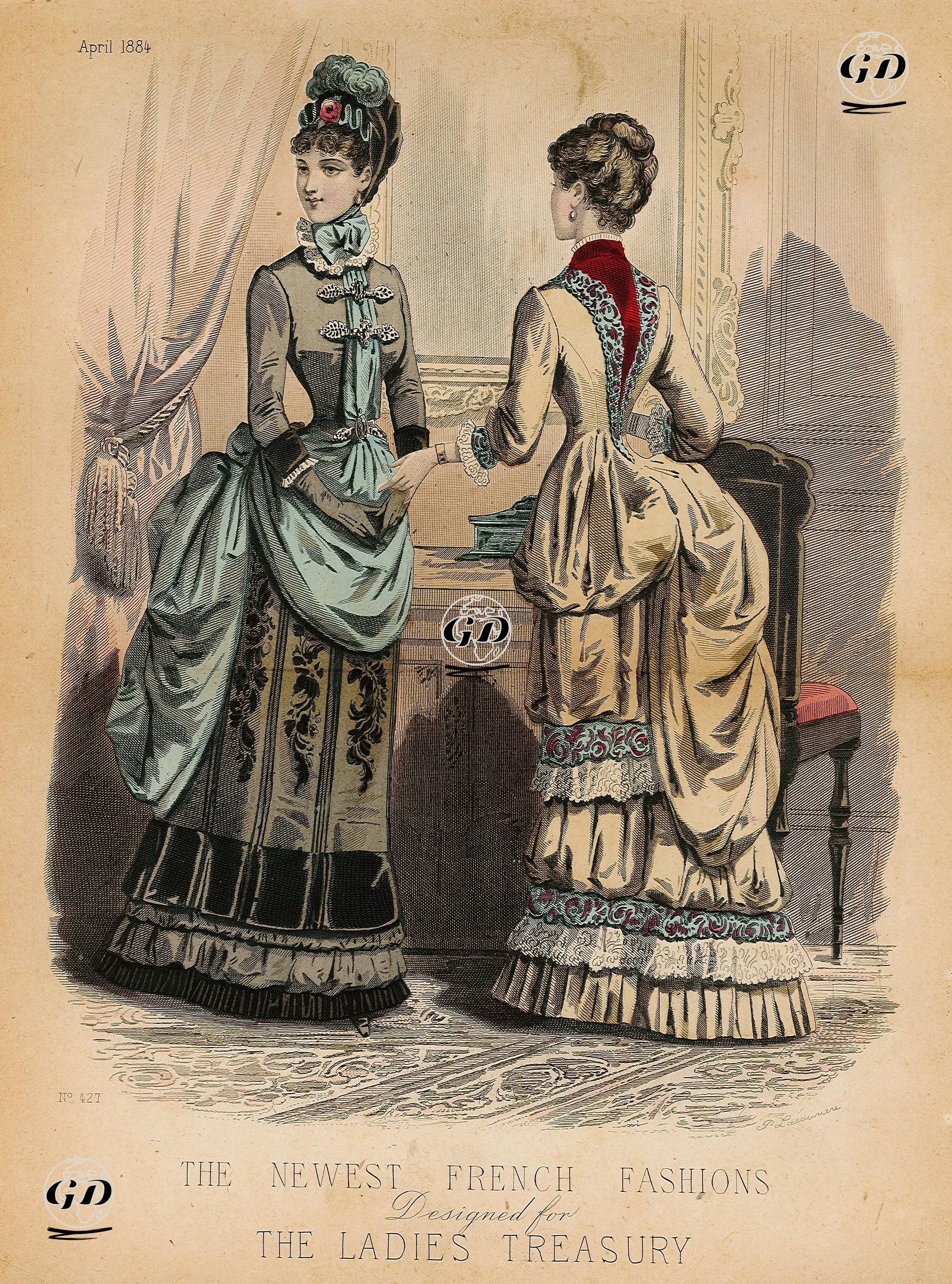 The Ladies Treasury İçin Tasarlanmış En Yeni Fransız Modası, No.427, Nisan 1884 -  - 1884