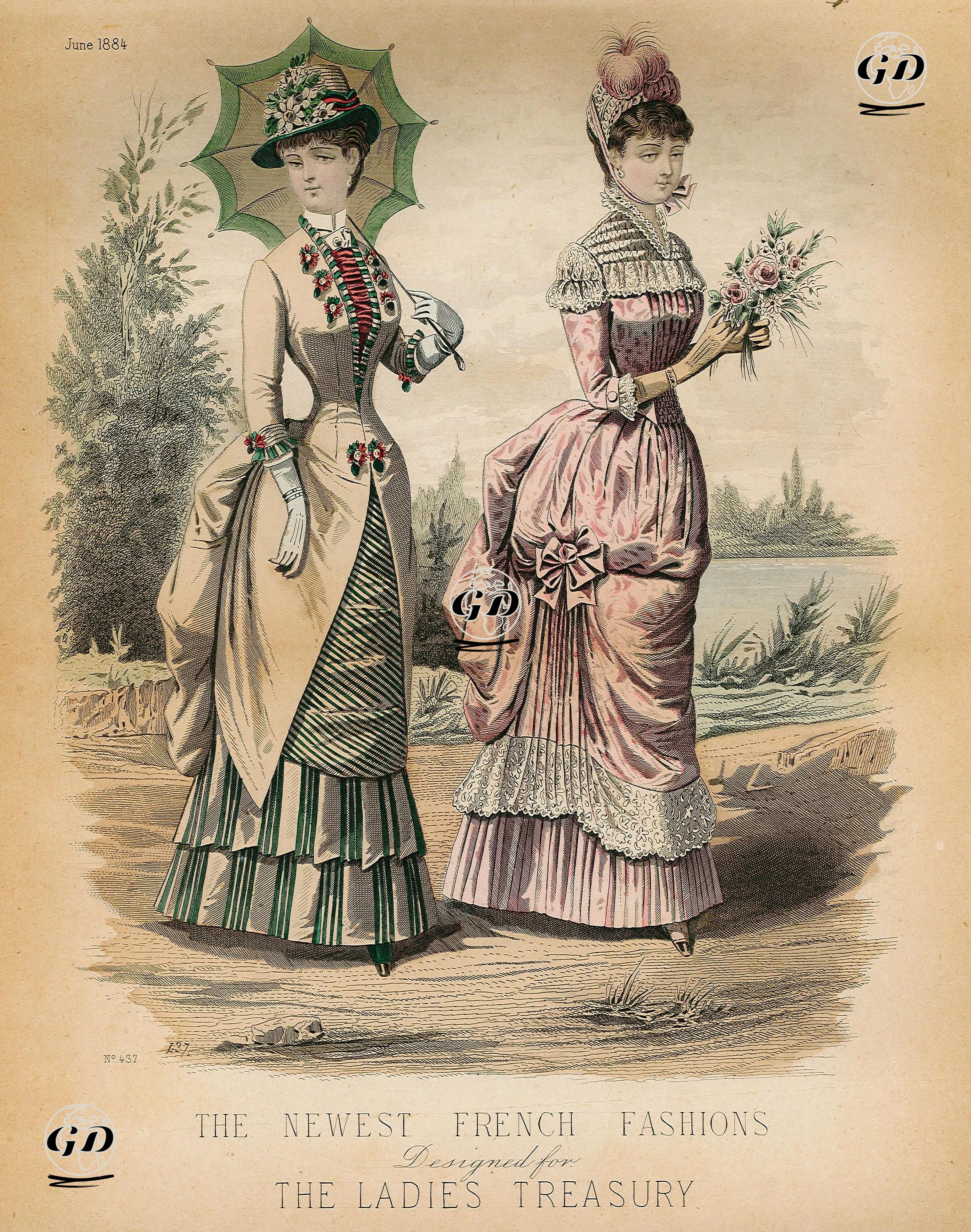 The Newest French Fashion Designed For The Ladies Treasury No.437, June 1884 -  - 1884