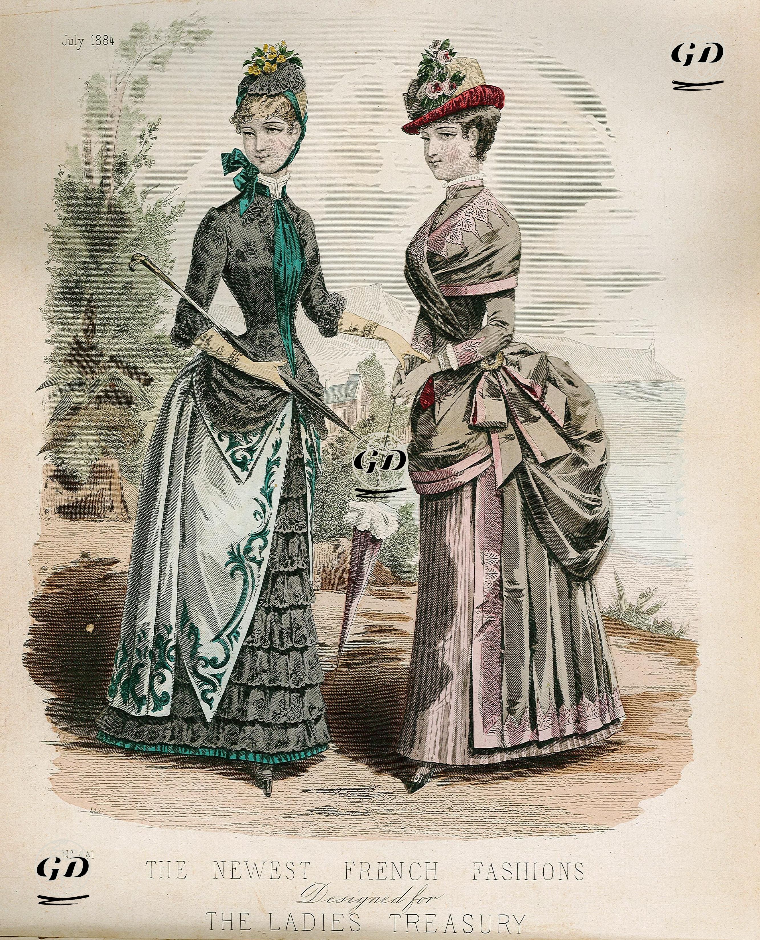 The Ladies Treasury İçin Tasarlanmış En Yeni Fransız Modası, No.441, Temmuz 1884 -  - 1884