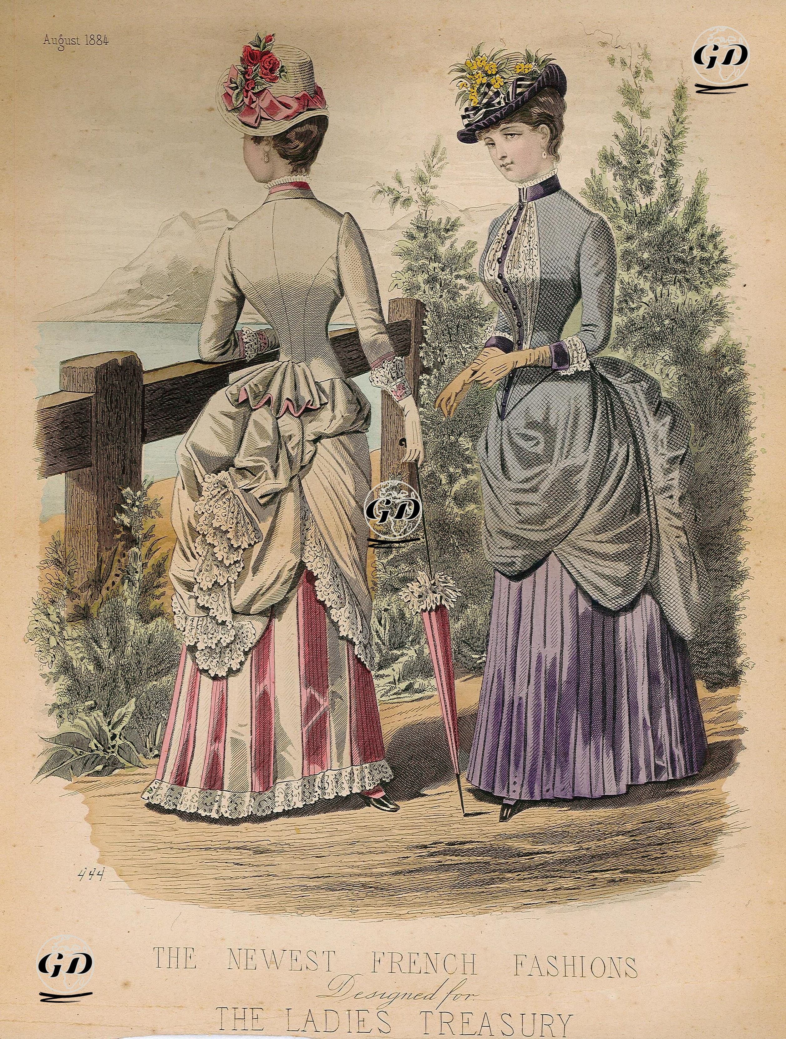 The Ladies Treasury İçin Tasarlanmış En Yeni Fransız Modası, No.444, Ağustos 1884 -  - 1884
