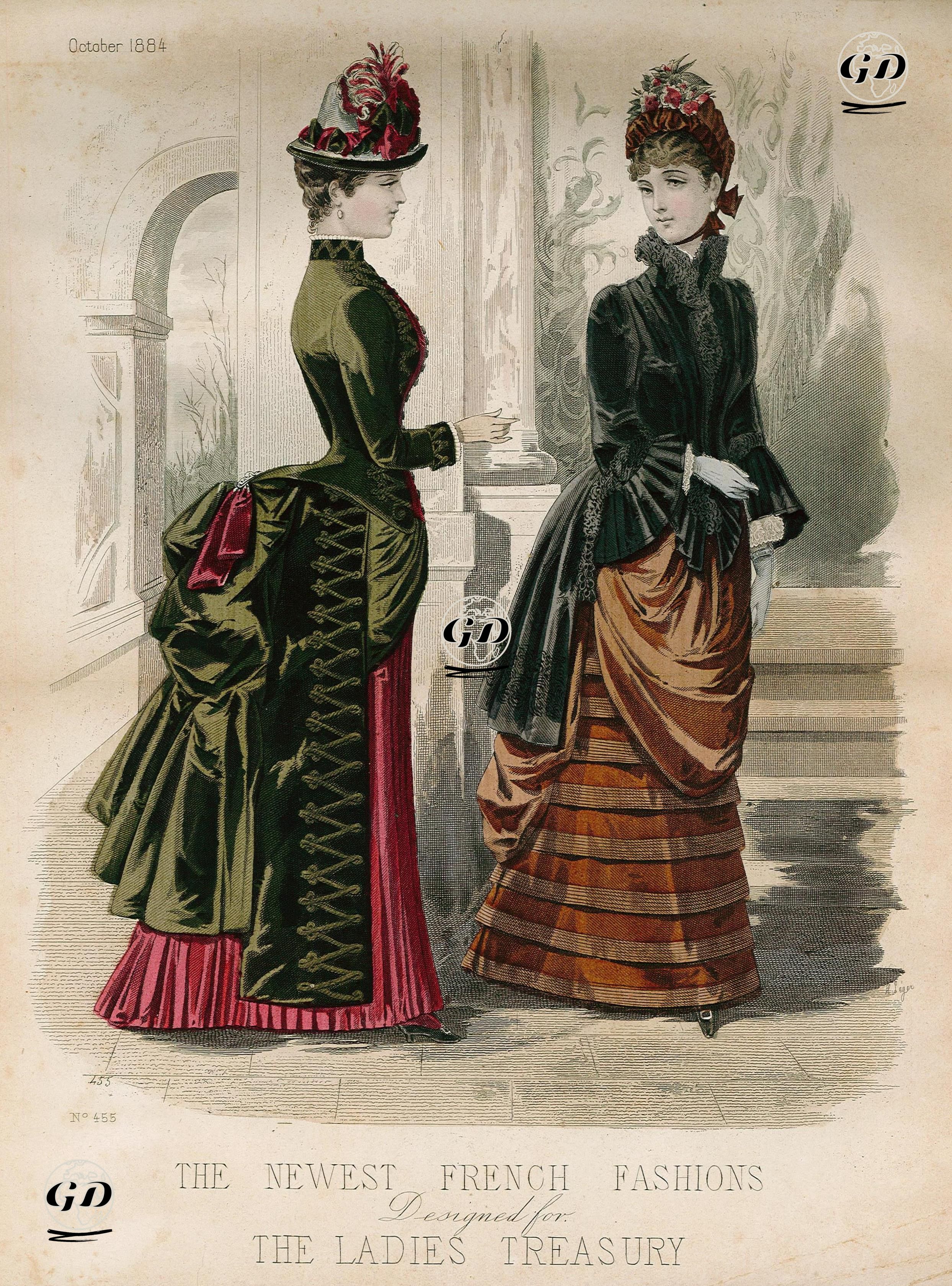 The Ladies Treasury İçin Tasarlanmış En Yeni Fransız Modası, No.455, Ekim 1884 -  - 1884