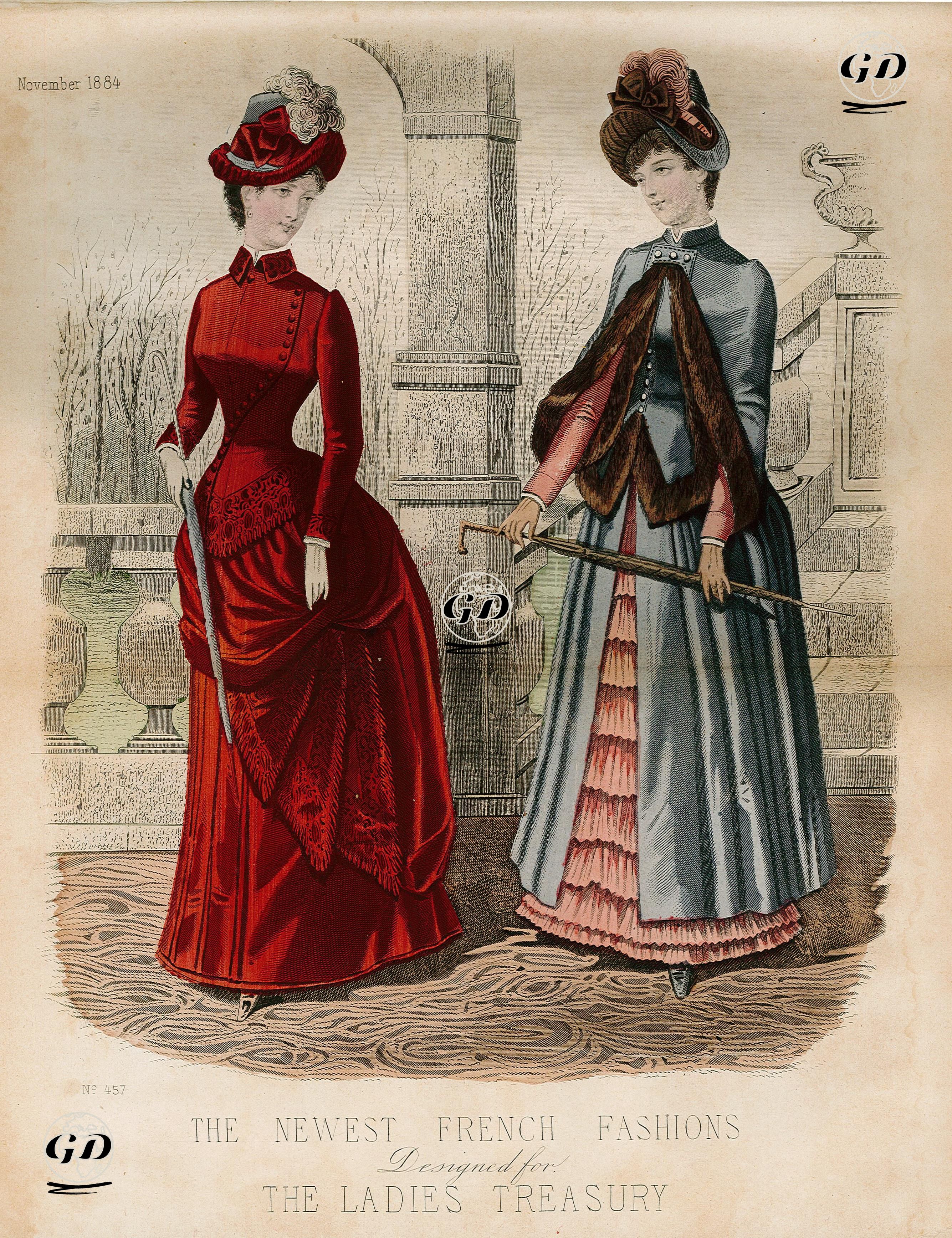 The Newest French Fashion Designed For The Ladies Treasury No.457, November 1884 -  - 1884