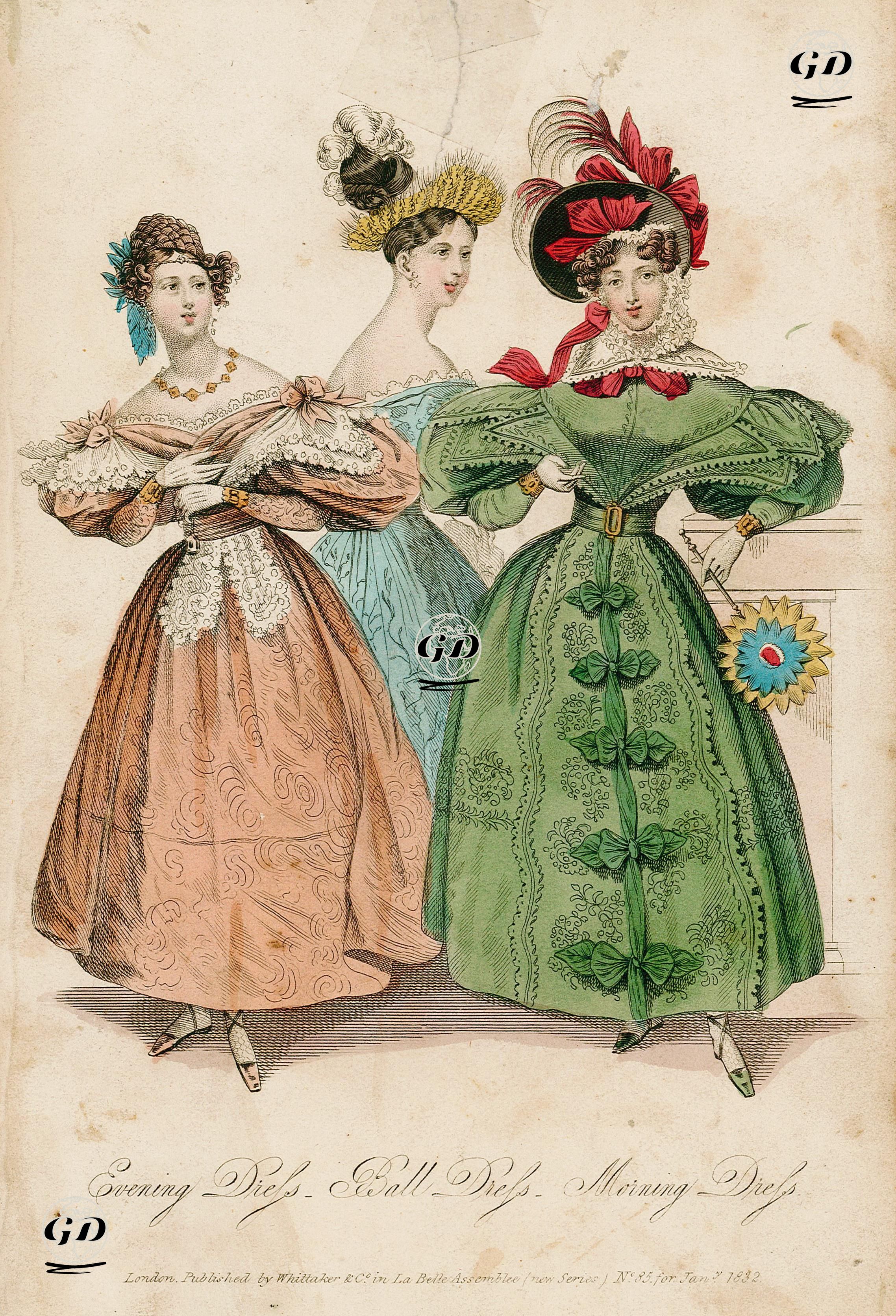 Evening Dress- Ball Dress- Morning Dress -  - 1832