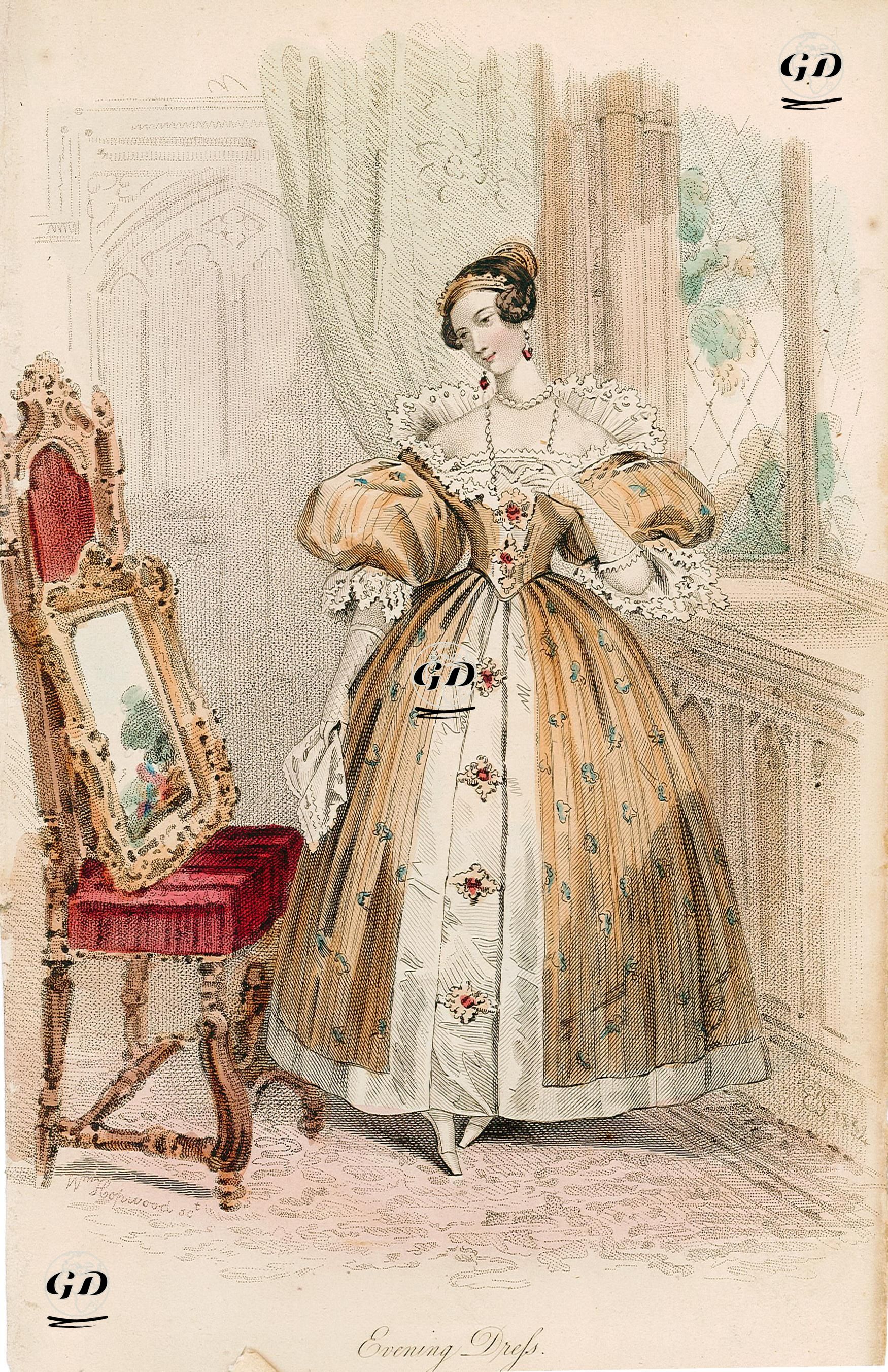 Evening Dress -  - 1830's