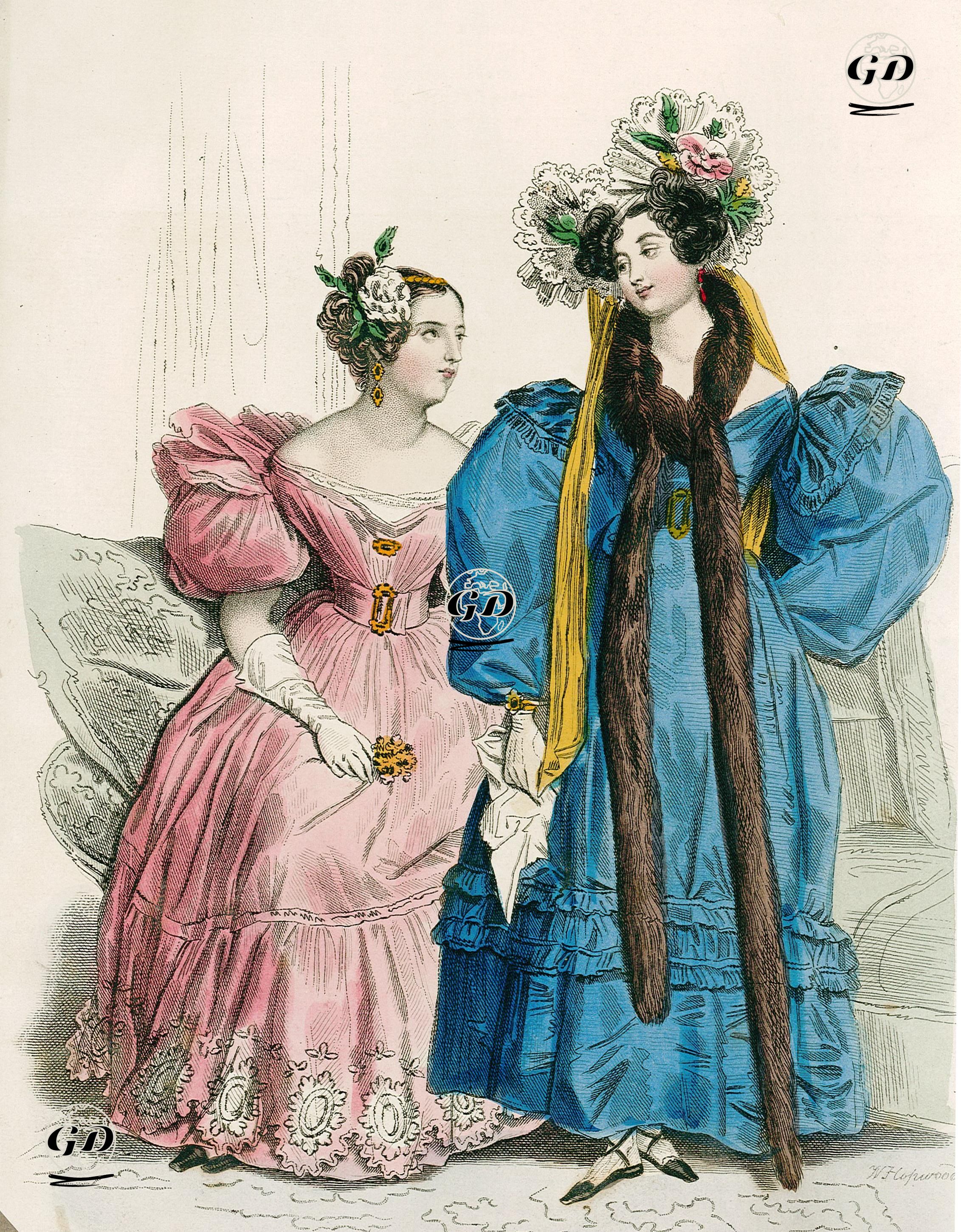 Evening Dress- Opera Dress -  - 1830's