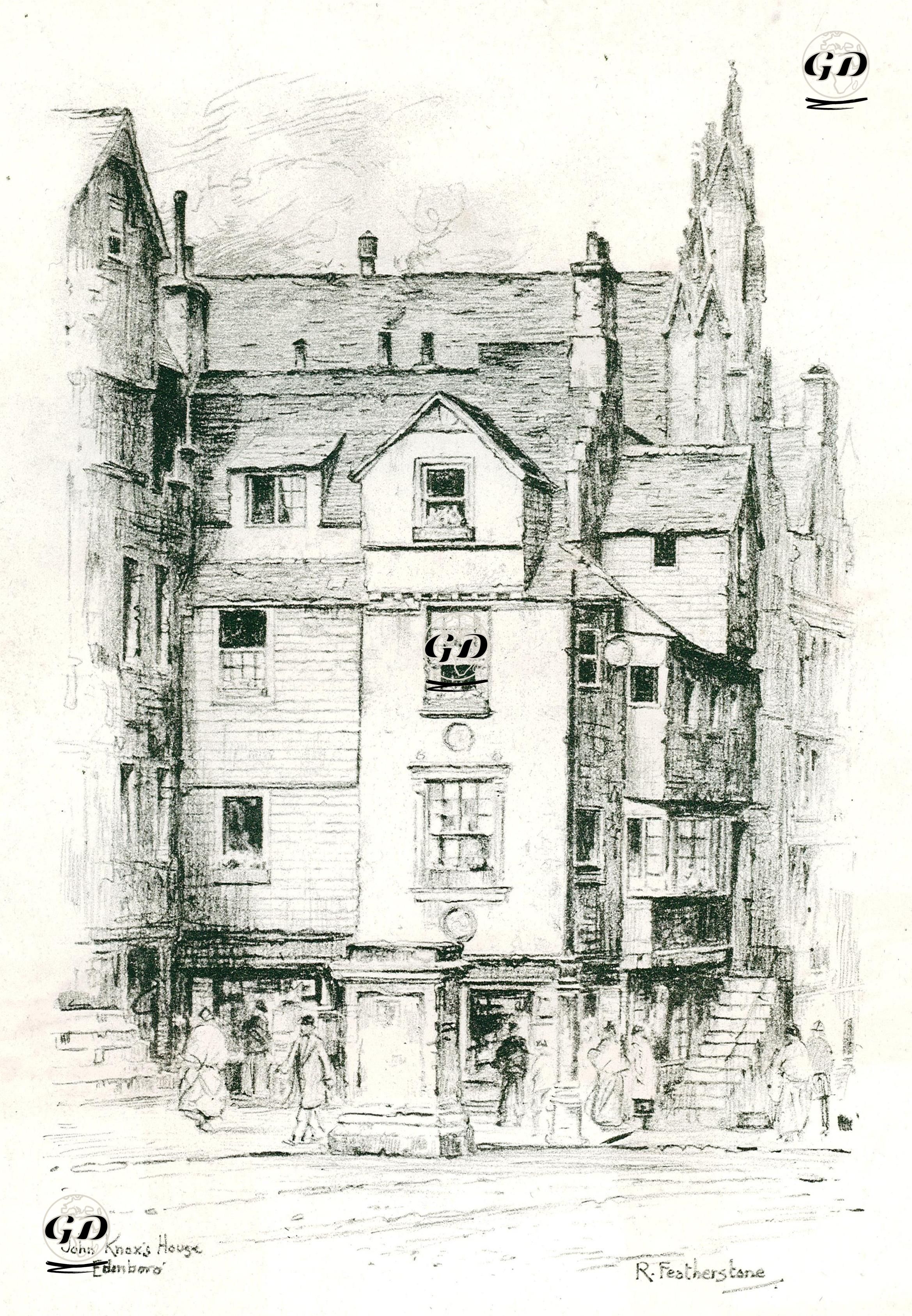 John Knox'un Evi, Edinburgh  - Featherstone Robson (1880-1936) - 1900's