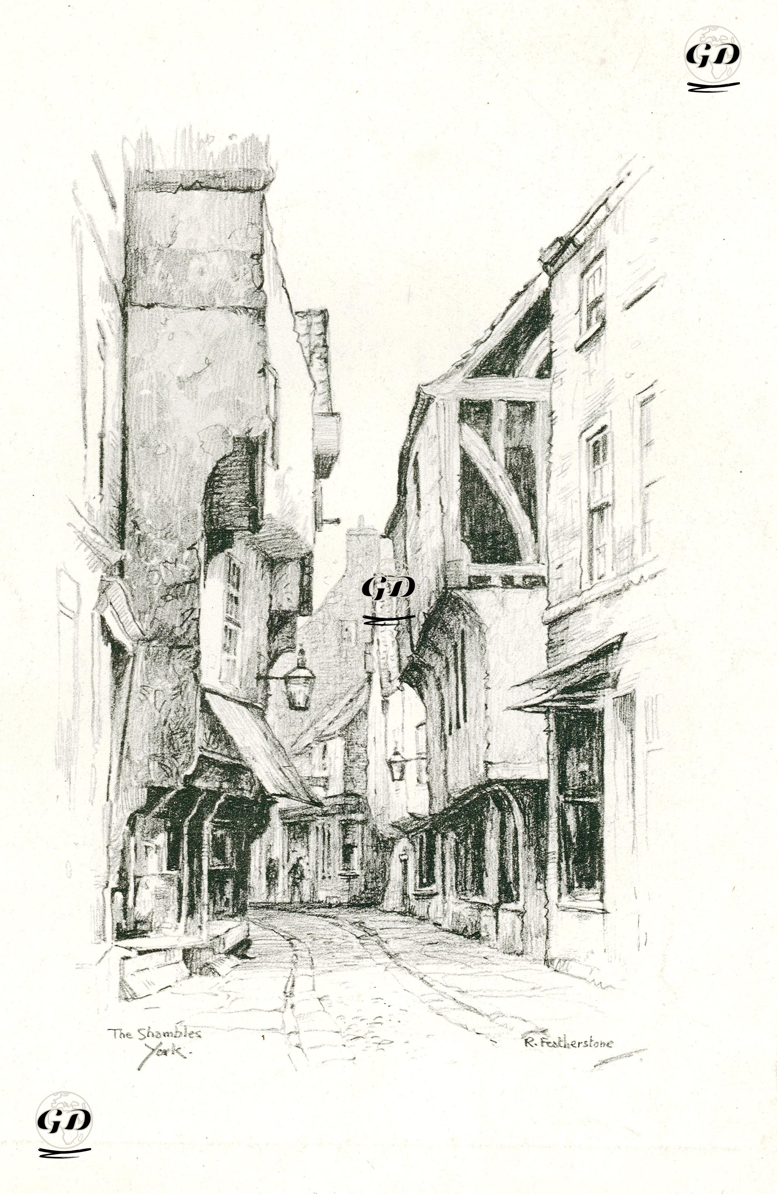 Shambles, York - Featherstone Robson (1880-1936) - 1900's