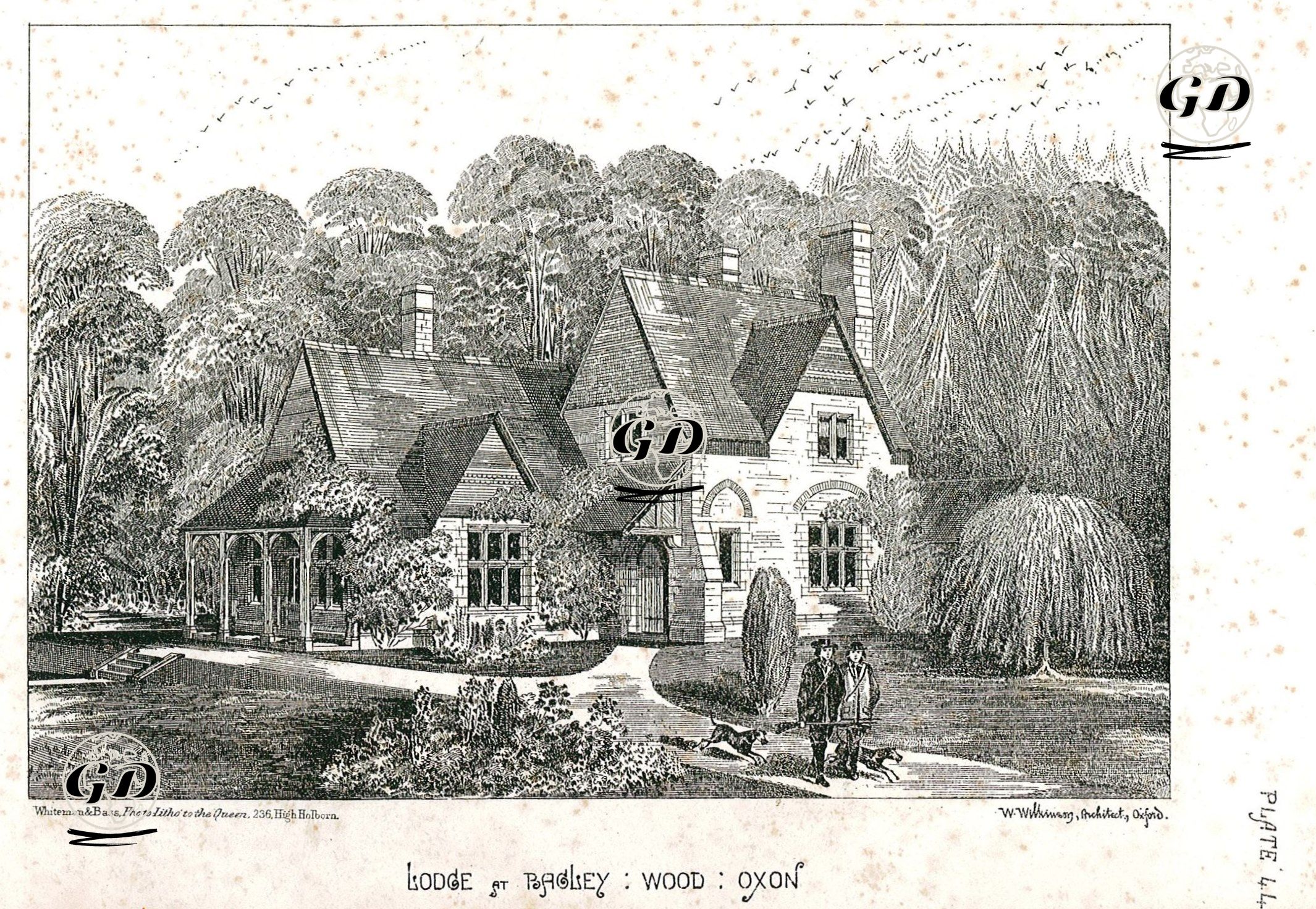 İngiltere Oxford BölgesindeBagley'de Bulunan Bir Kır Evi Plate 44. - William Wilkinson (1819-1901) - 1870
