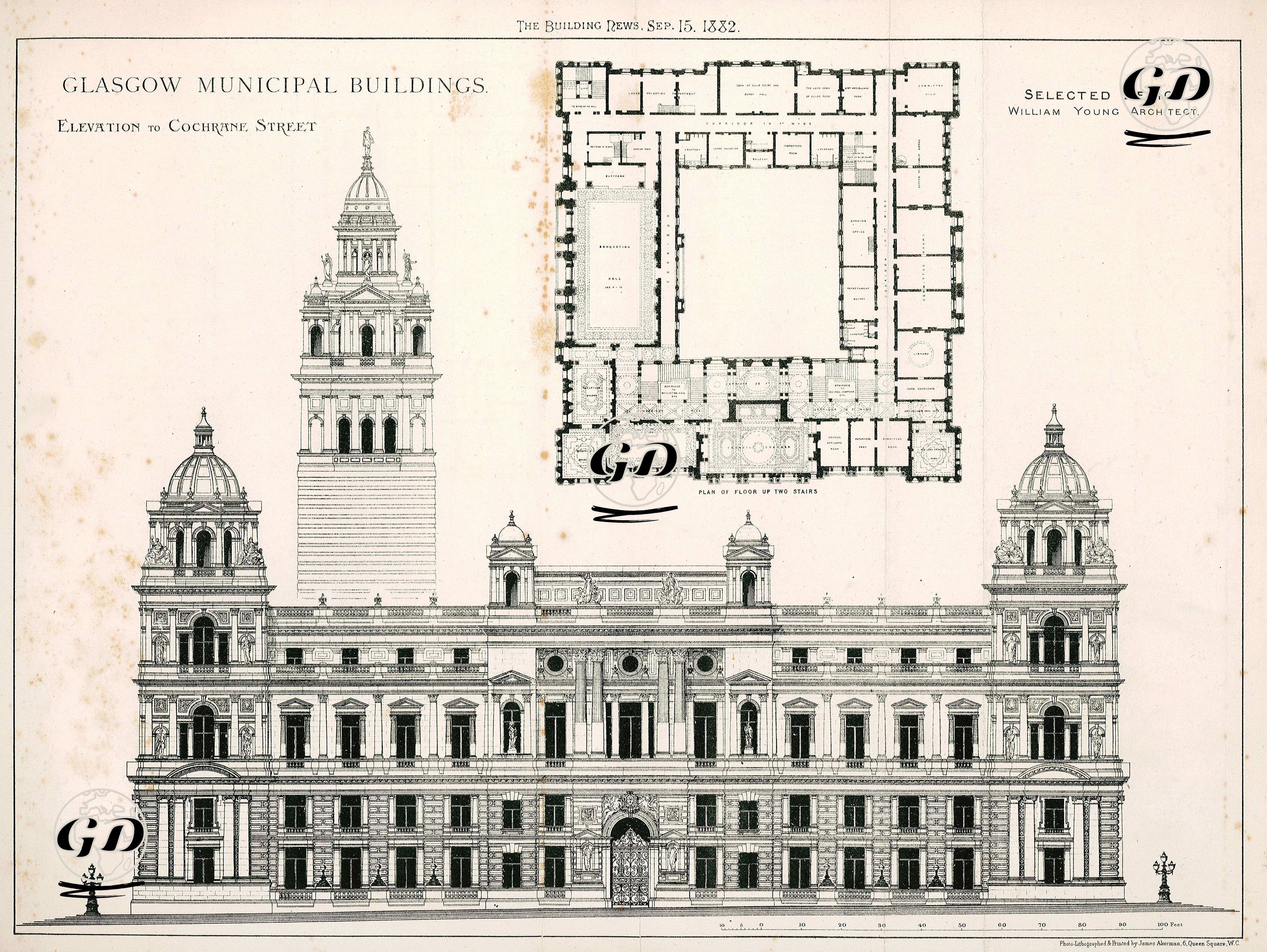 Glasgow Belediye Binası-William Young Mimar-1882 09 15 -  - 1882