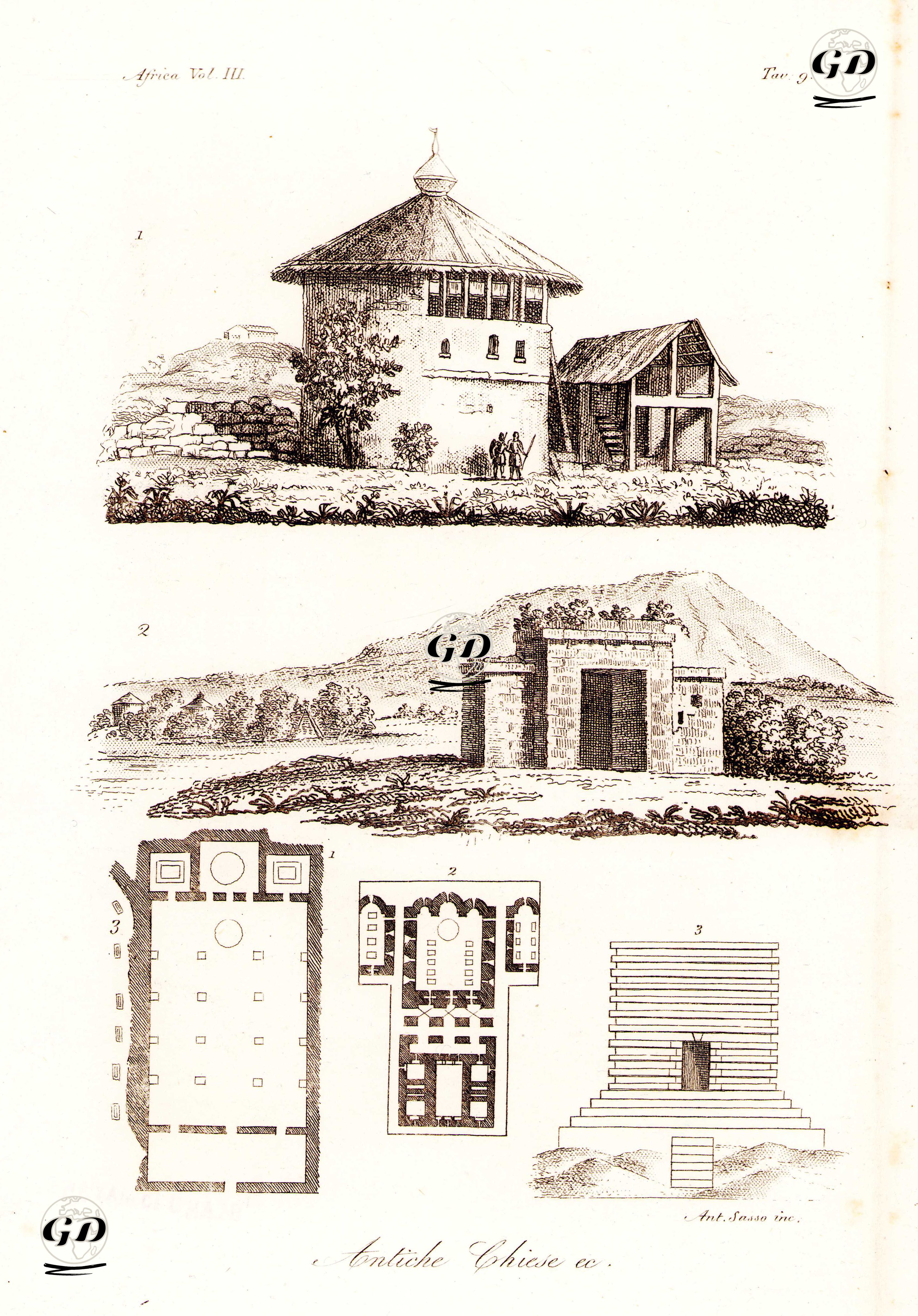 Afrikada Bulunan Eski Kiliseler, Afrika Cilt III. Resim 9. -  - 1820's-1840's
