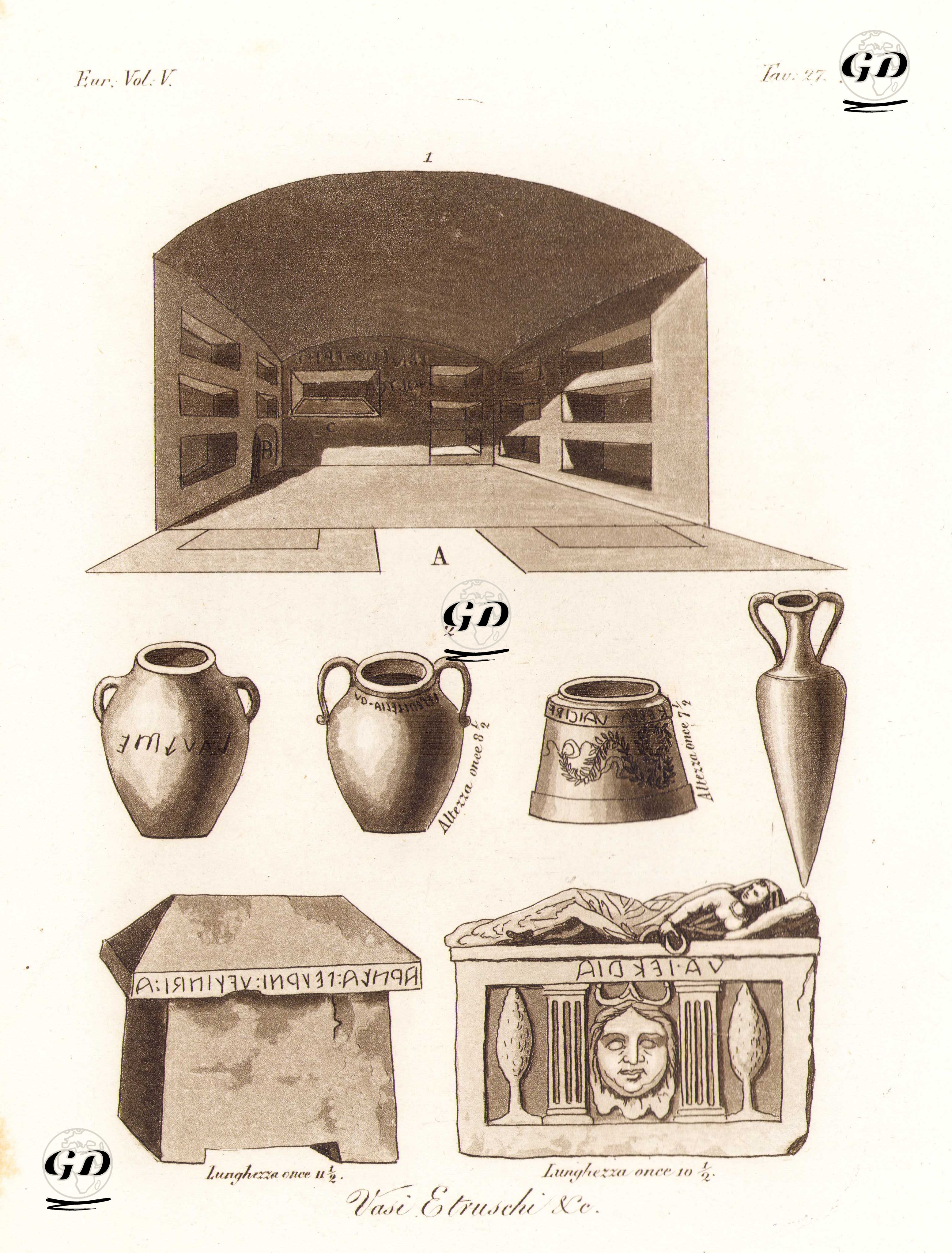 Etrüsk Vazoları, Avrupa. Cilt V. Resim 27. -  - 1820's-1840's