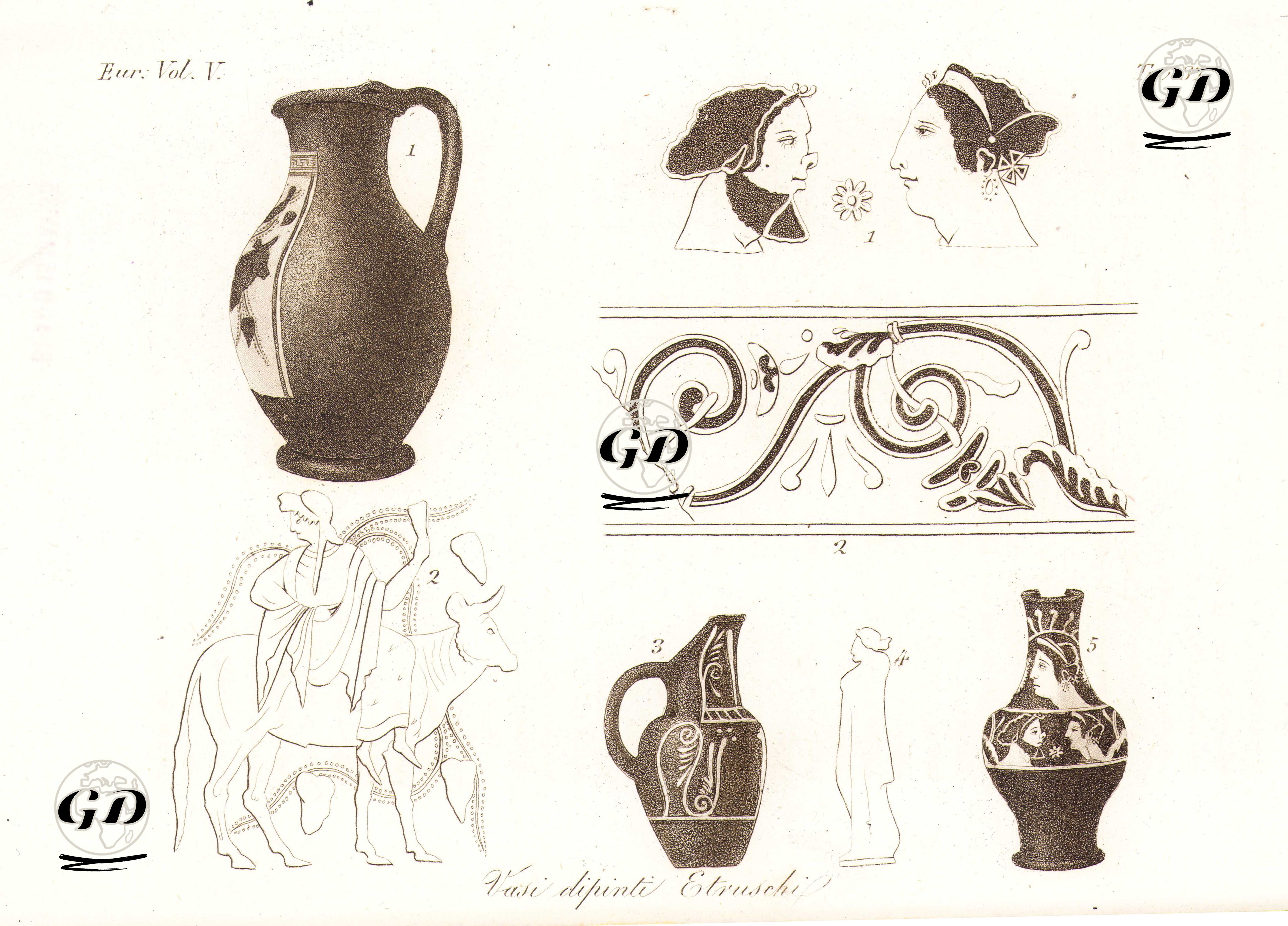 Etrüsk Boyalı Vazolar, Avrupa. Cilt V. Resim 37. -  - 1820's-1840's