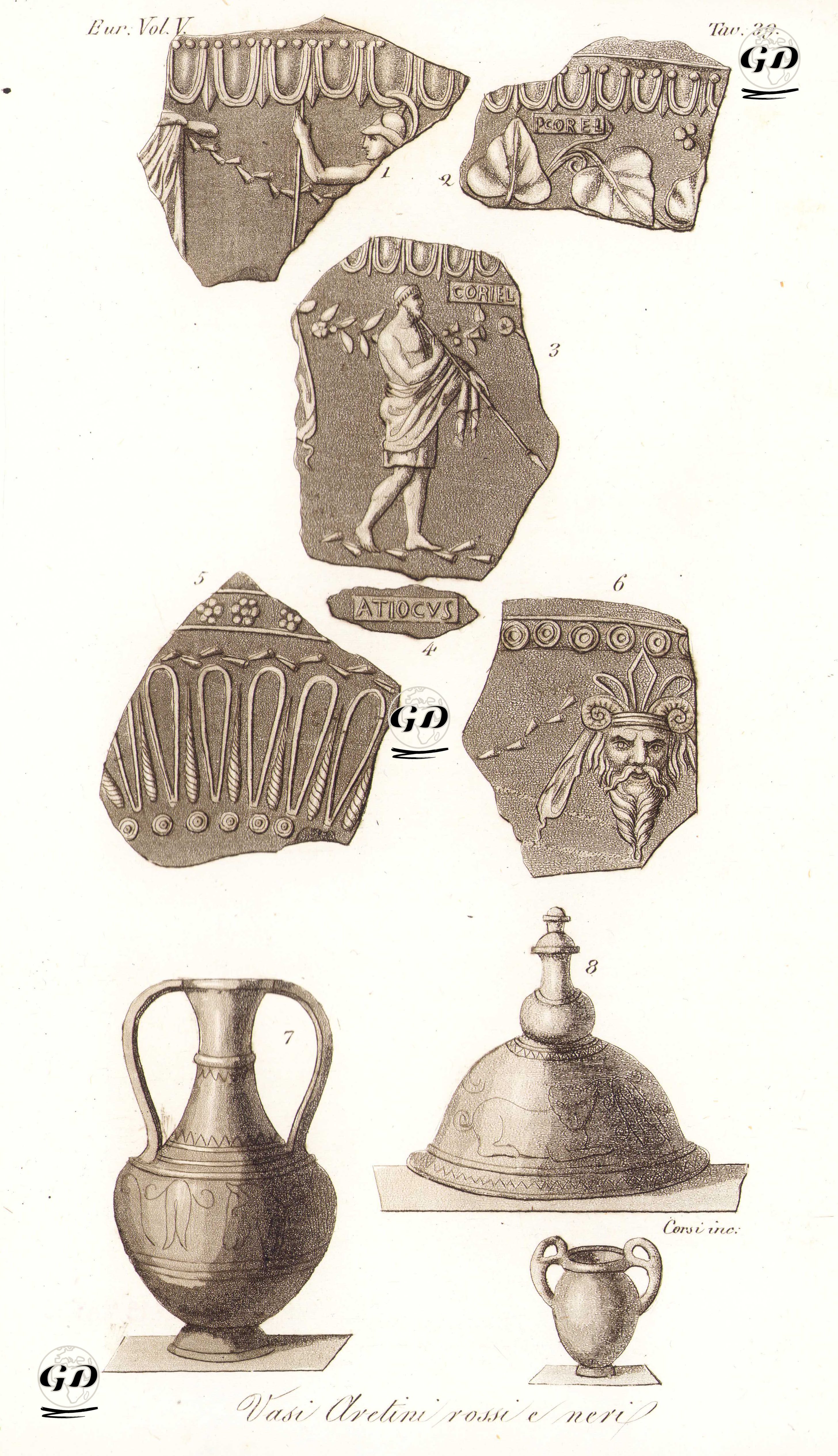 Etrükslerin Vazo Ve Çömlekleri, Avrupa. Cilt V. Resim 39. -  - 1820's-1840's