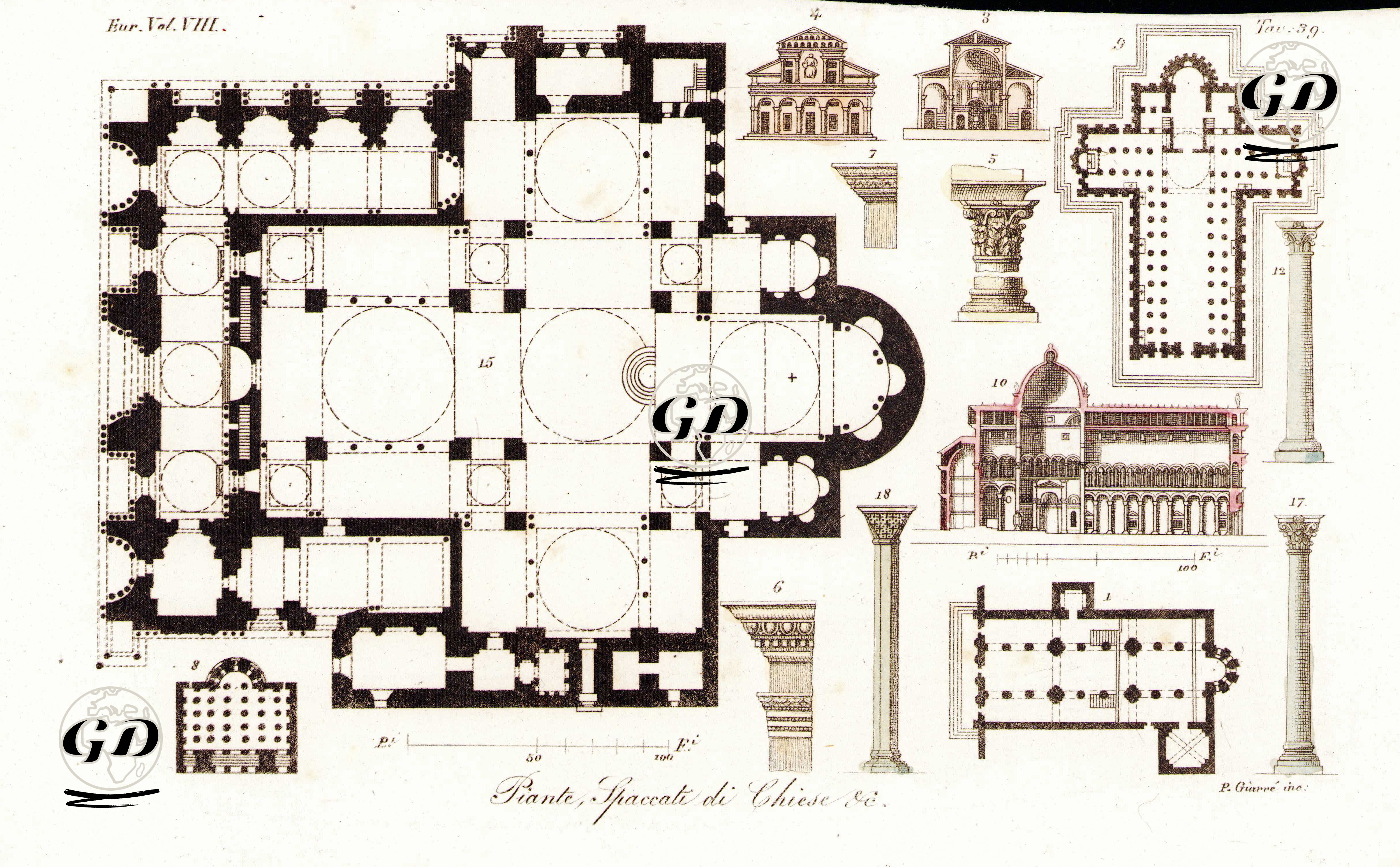 Kiliselerin Mimari Çizimleri, Avrupa. Cilt VIII. Resim 39. -  - 1820's-1840's
