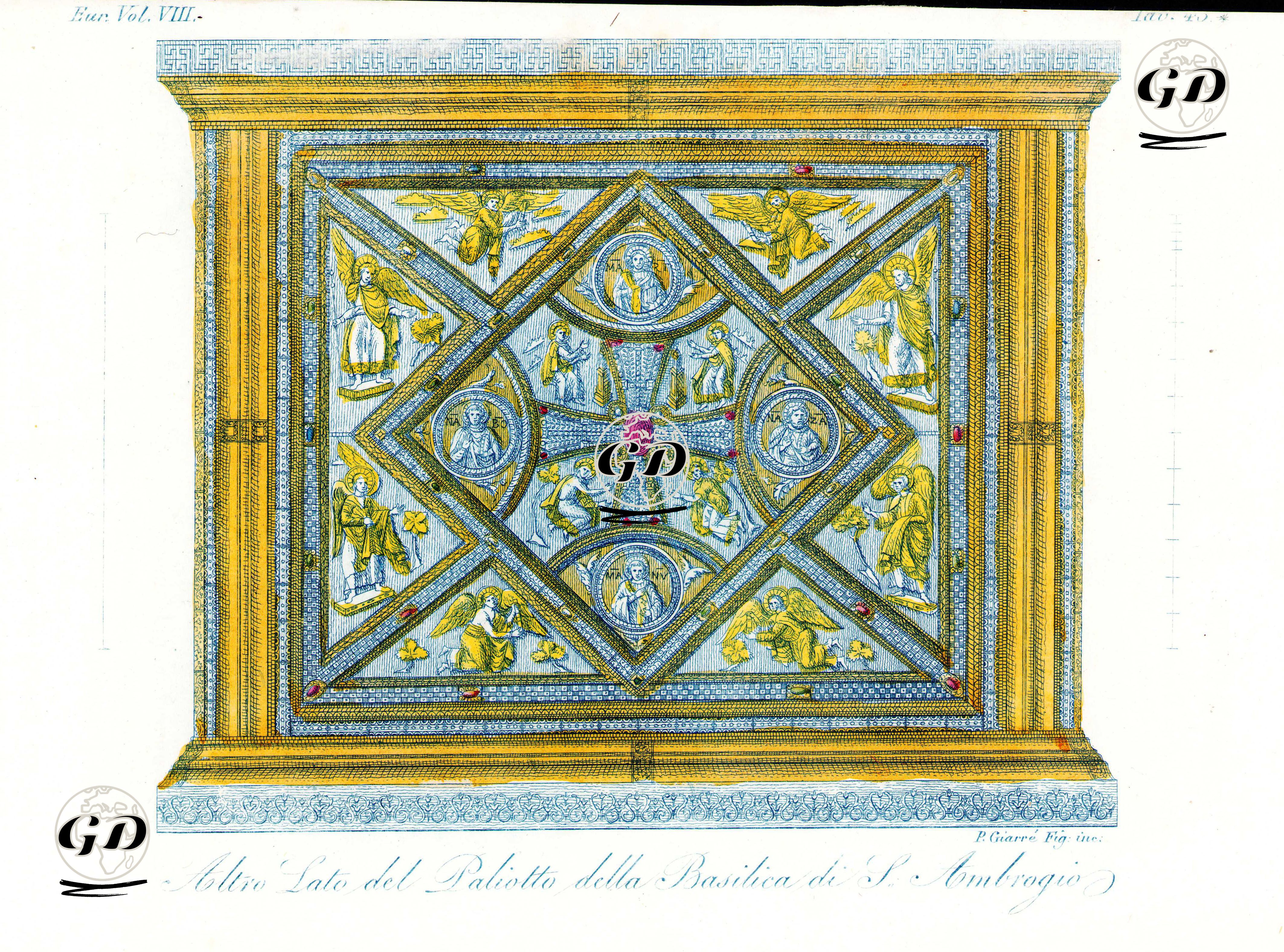 Milano'daki Sant'Ambrogio Bazilikasının Ana Altarının Bir Yüzü, Avrupa. Cilt VIII. Resim 40*. -  - 1820's-1840's