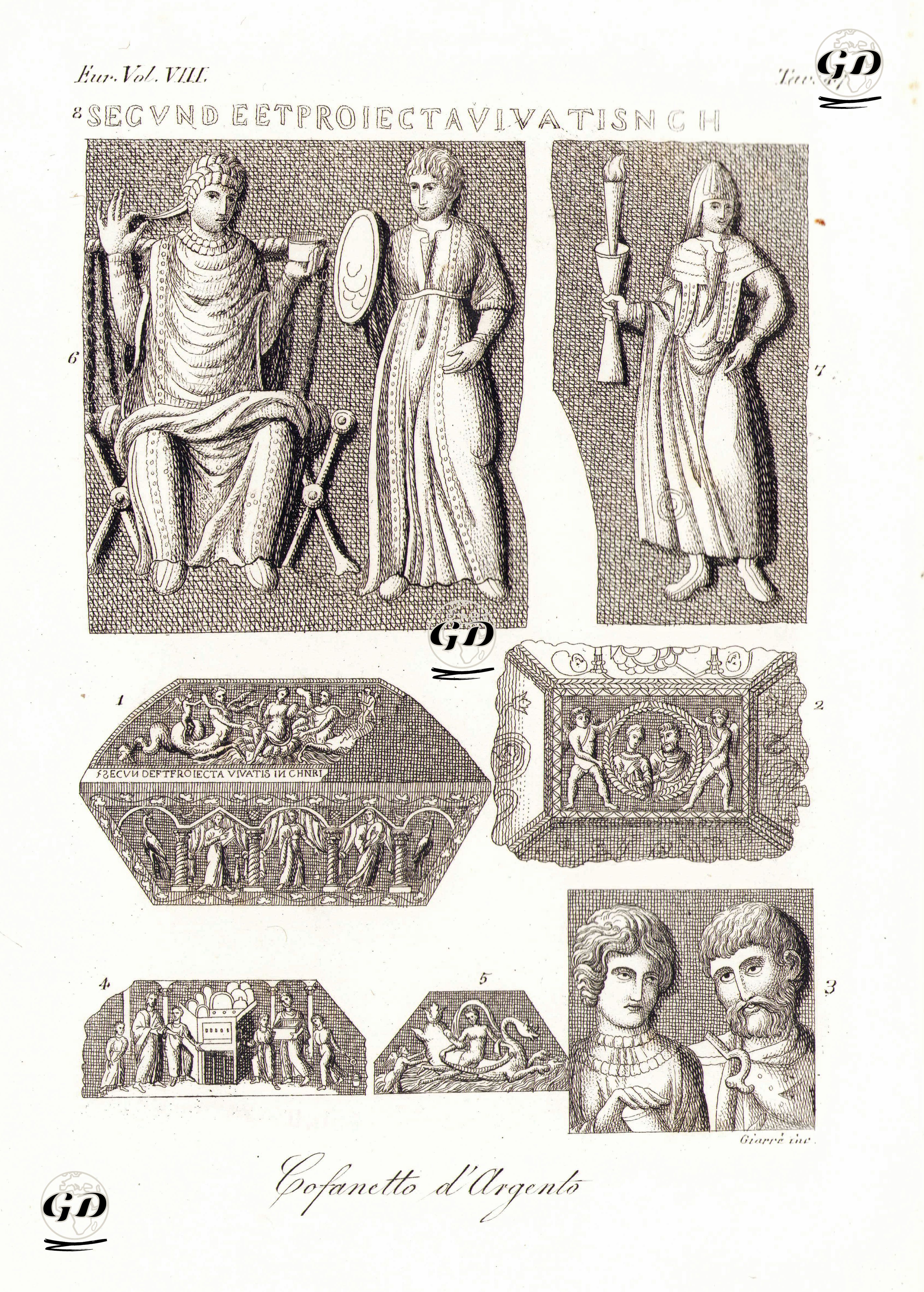 Roma Dönemine İlişkin Gümüş Mezar Kaplamaları, Avrupa. Cilt VIII. Resim 47. -  - 1820's-1840's
