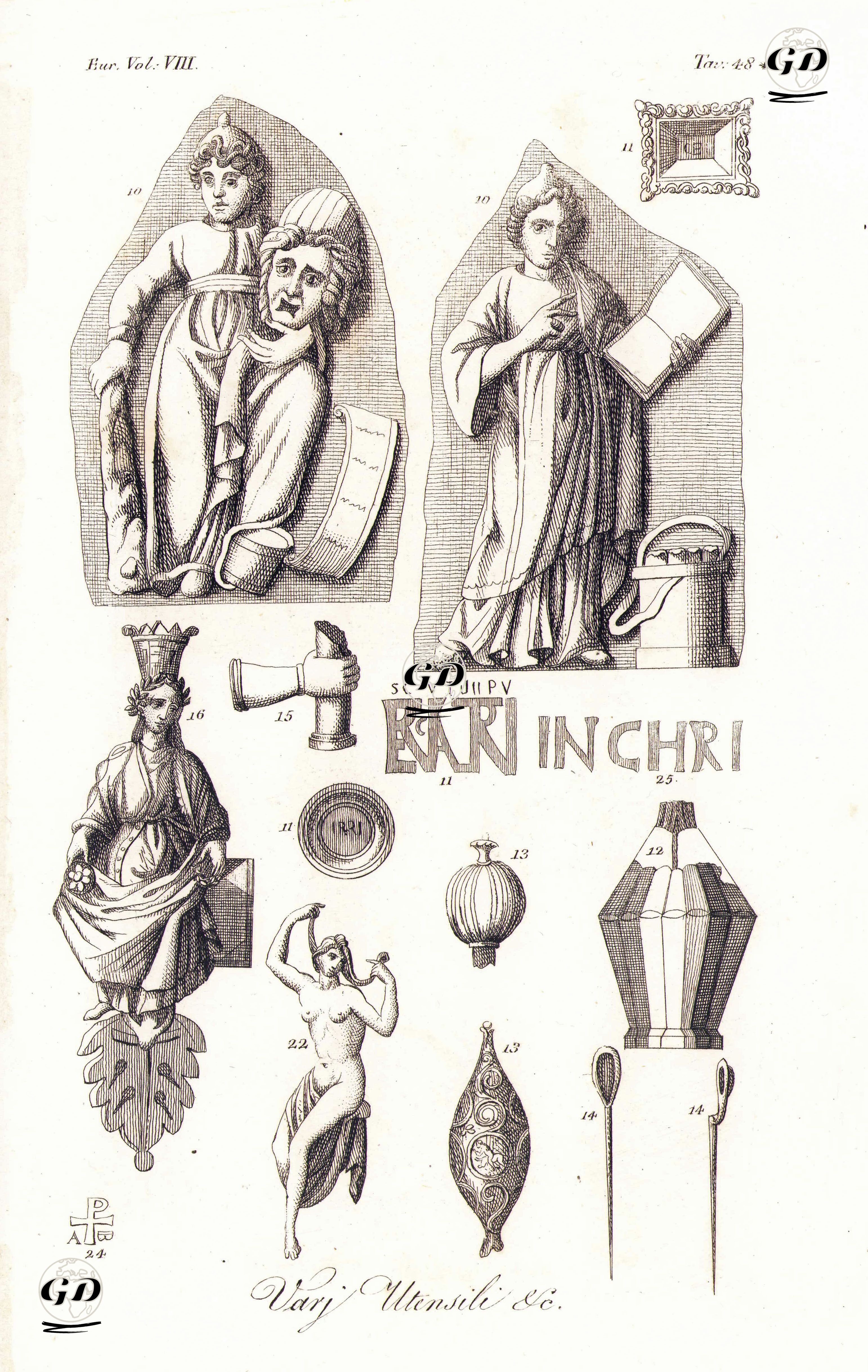 Vari Utensili & C., Eur. Vol VIII. Tav.48*. -  - 1820's-1840's