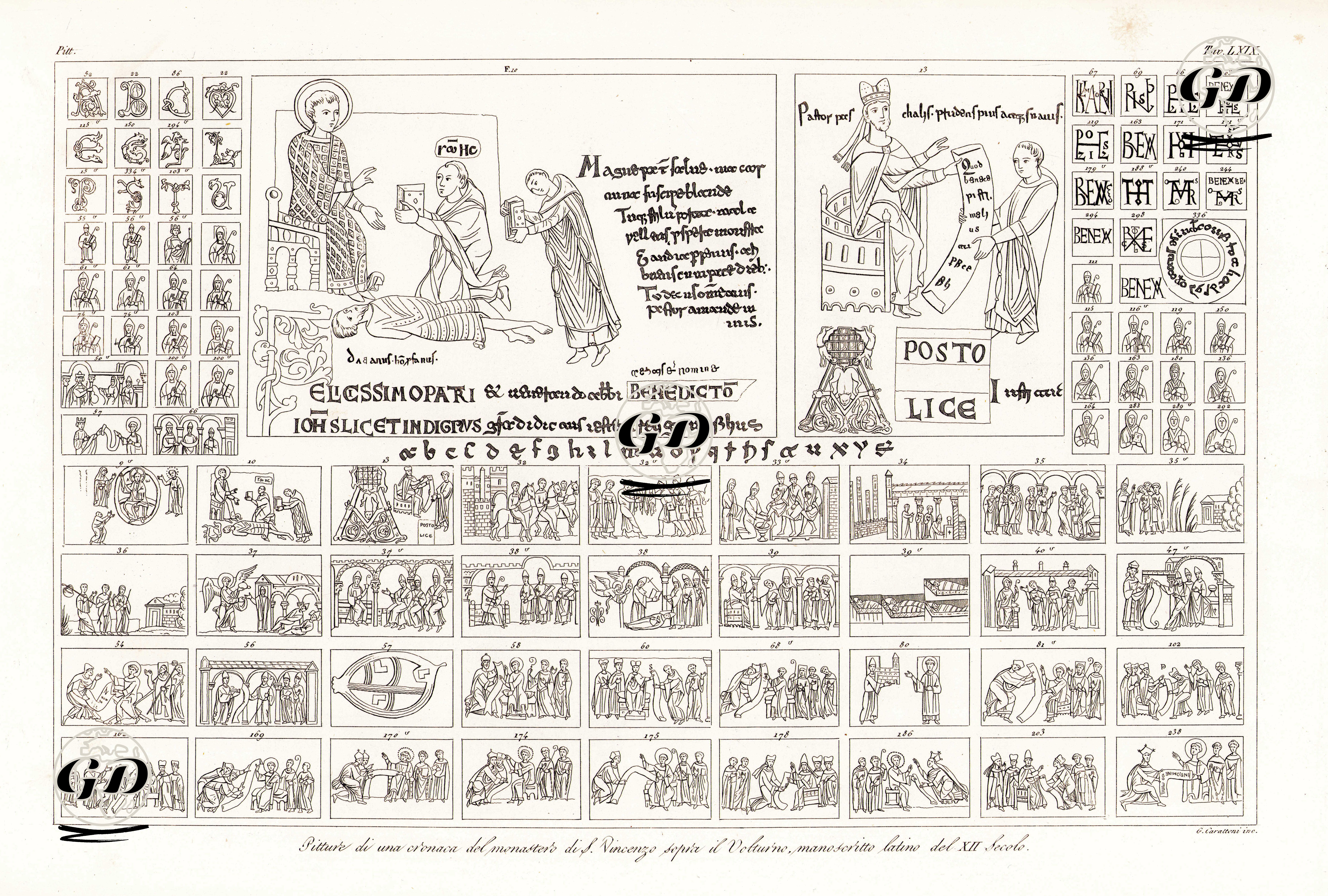 San Vincenzo Al Volturno Manastırında Bulunan XII. Yüzyıla Ait Latin El Yazmaları, Resim LXIX. -  - 1825