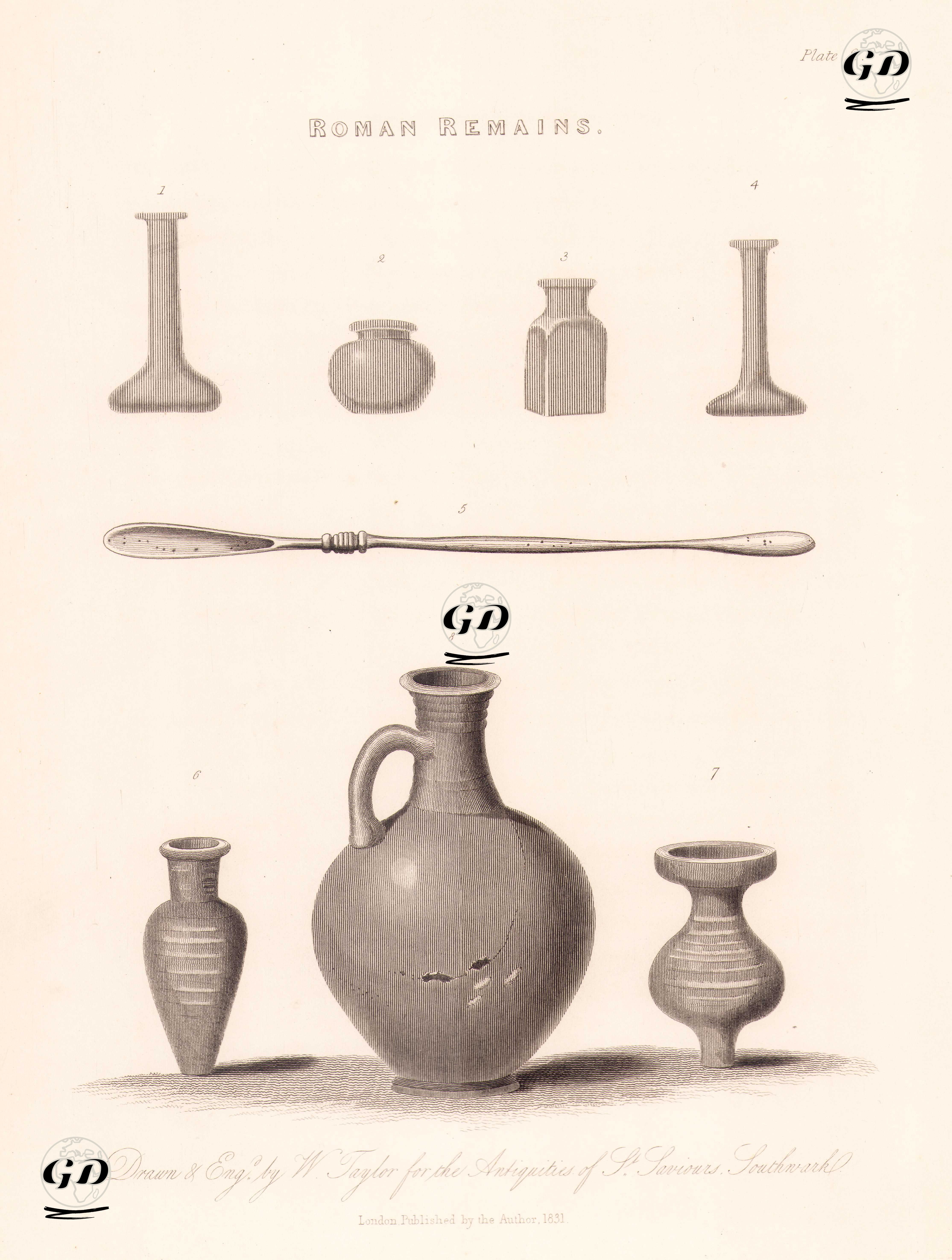 Roma Dönemi Antikaları, Plate 2 - William Taylor (Active 1825-1852) - 1831