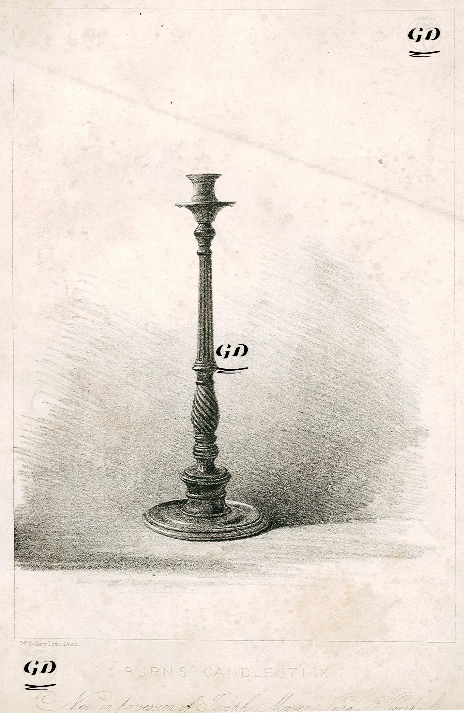 Burns Candlestick -  - 1830's
