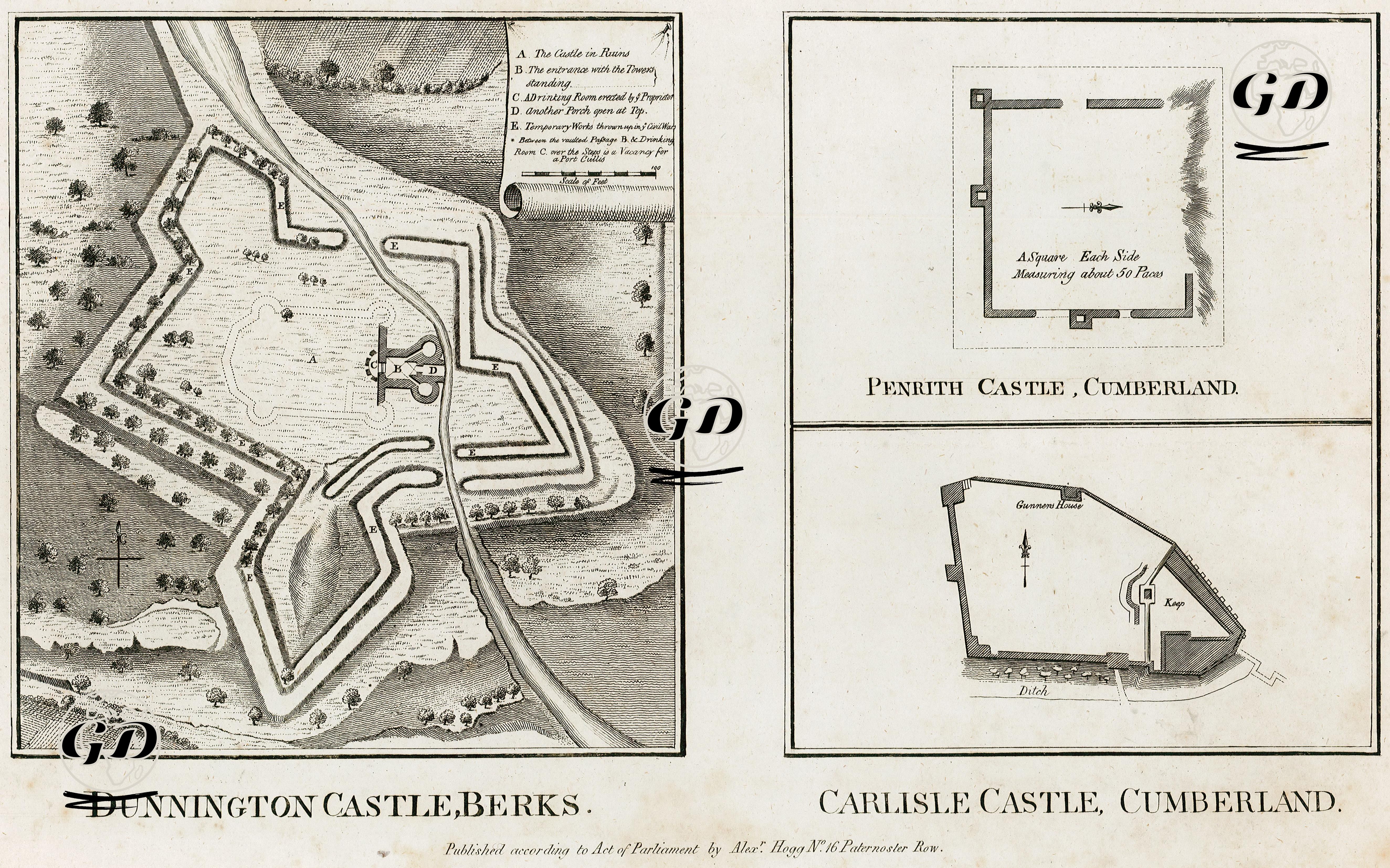 Dunnington Kalesi, Berks-Penrith Kalesi, Cumberland-Carlisle Kalesi, Cumberland -  - 1768