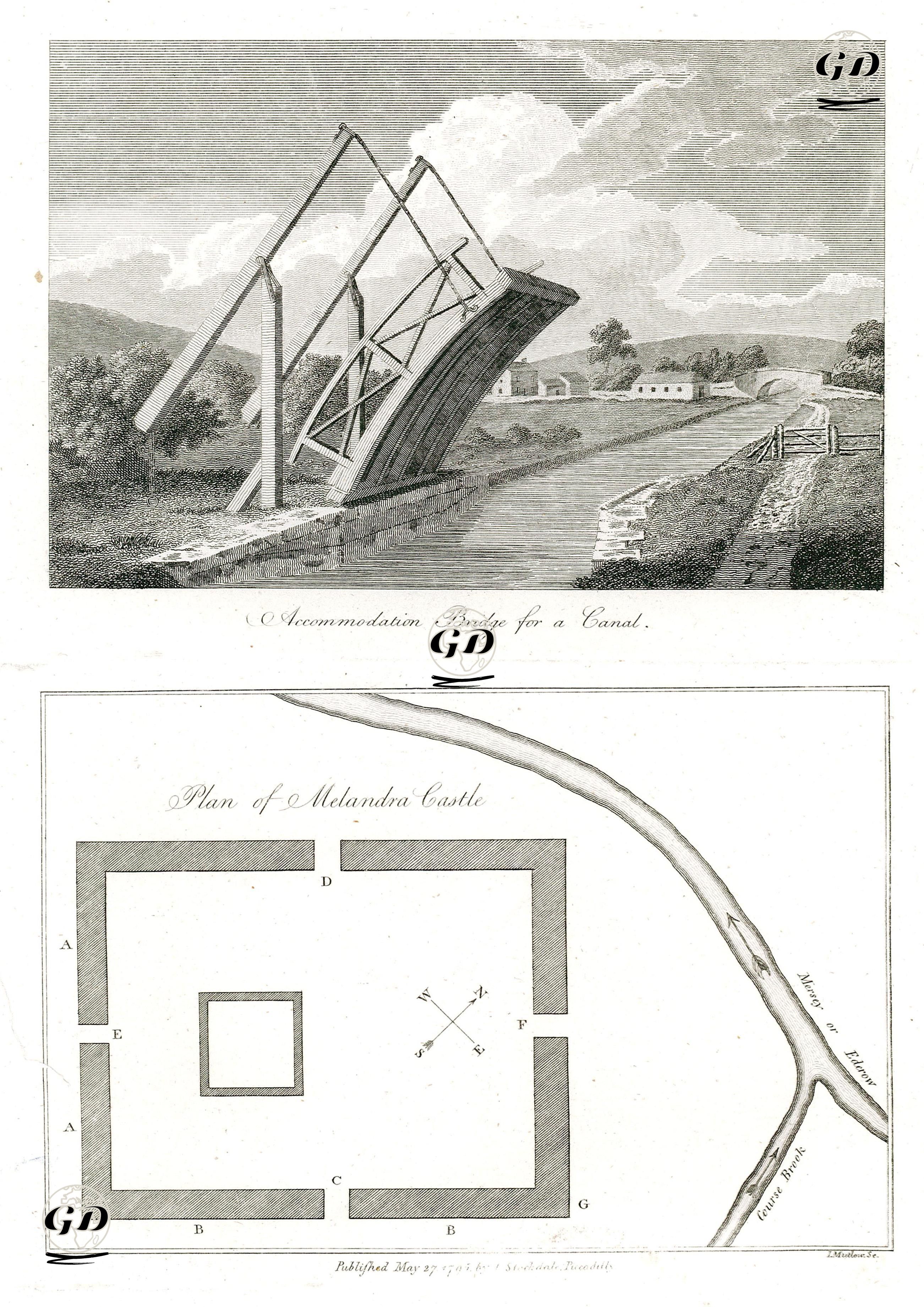 Accommodation Bridge For A Canal-Plan Of Melandra Castle -  - 1795