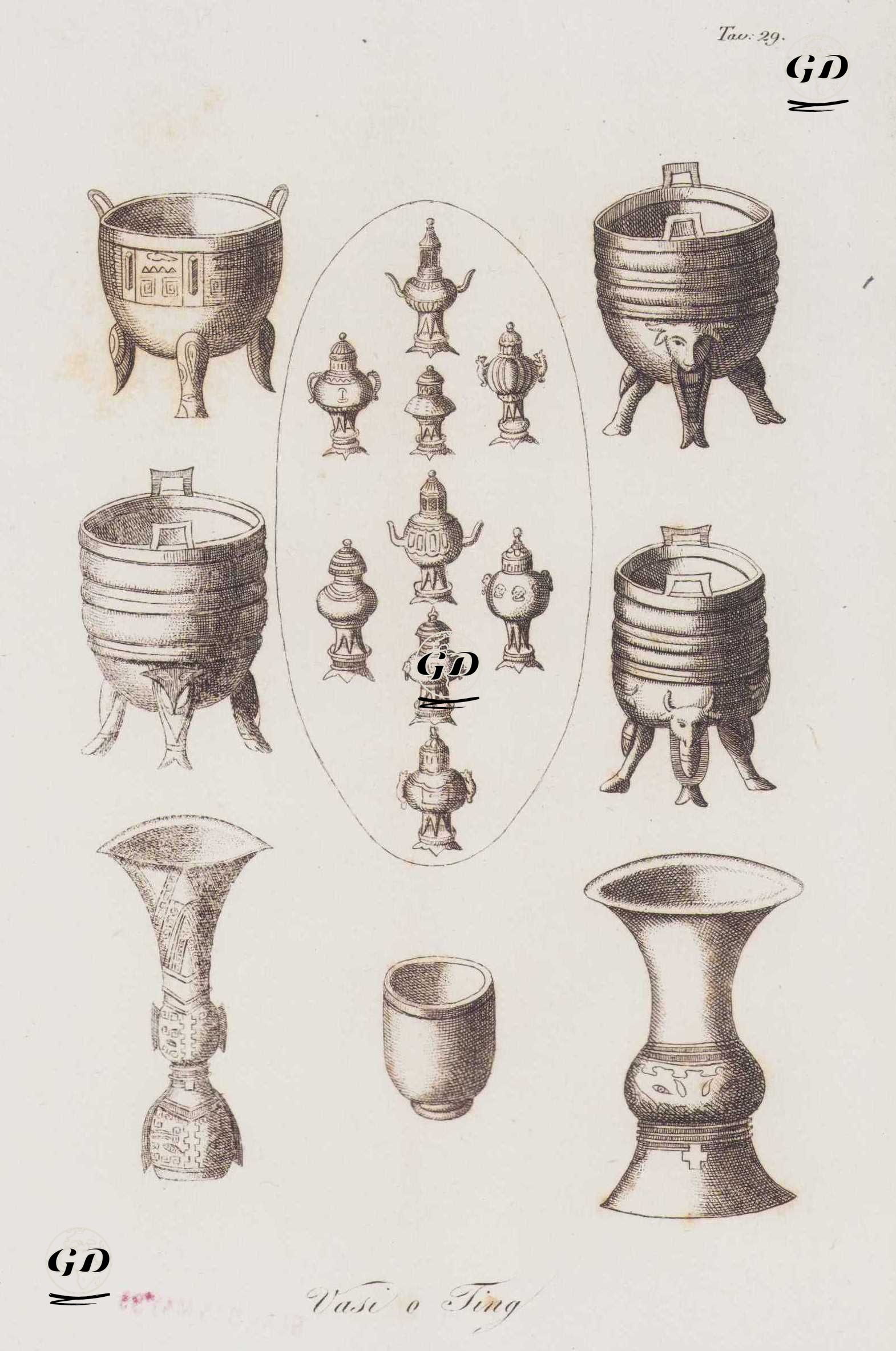 Vasi A Ting, Tav.29 (Ancient Chinese Copper And Bronze Vases And Bells) -  - 1820's-1840's