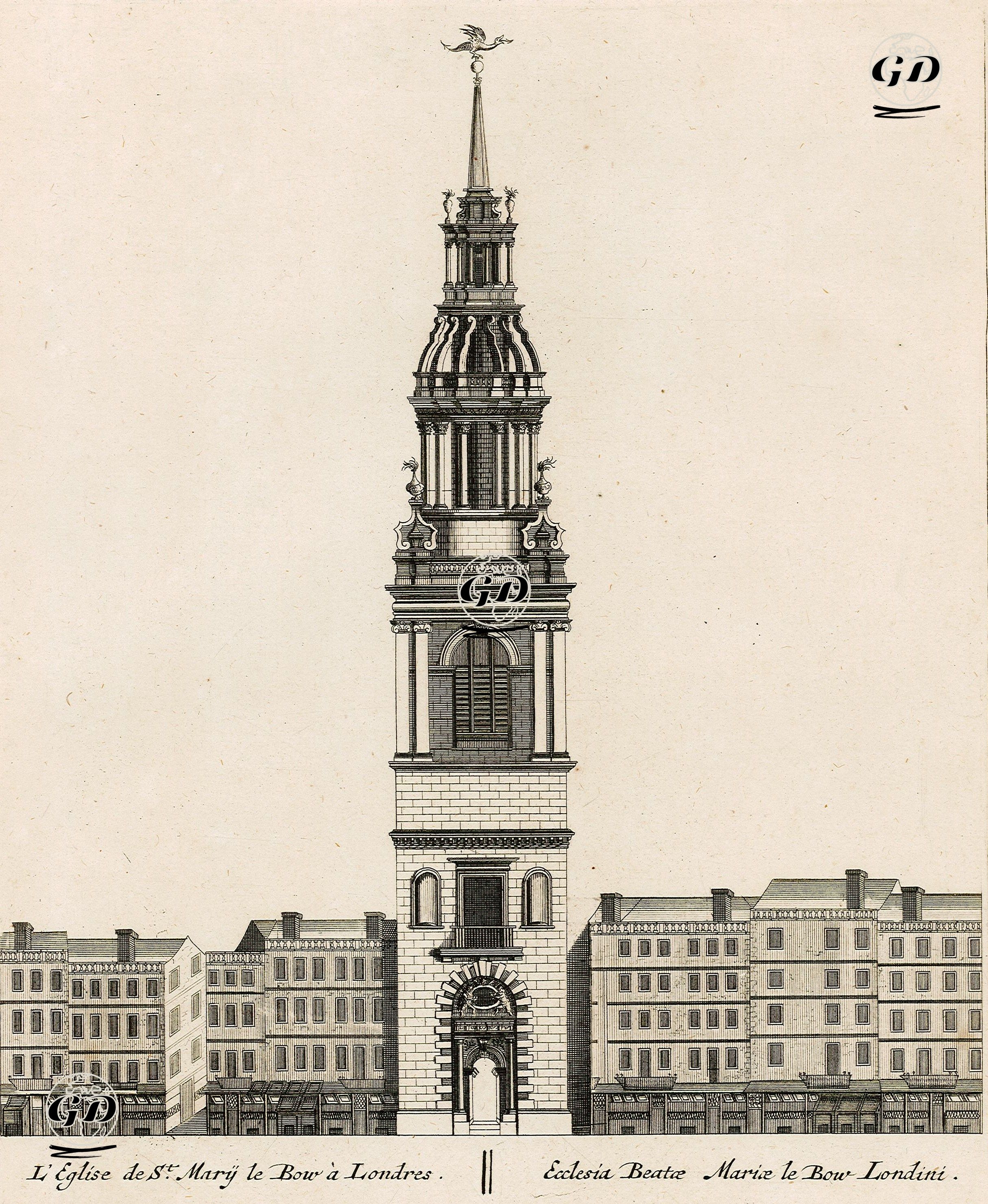 Londra'da Bulunan St.Mary Le Bow Kilisesi -  - 1780