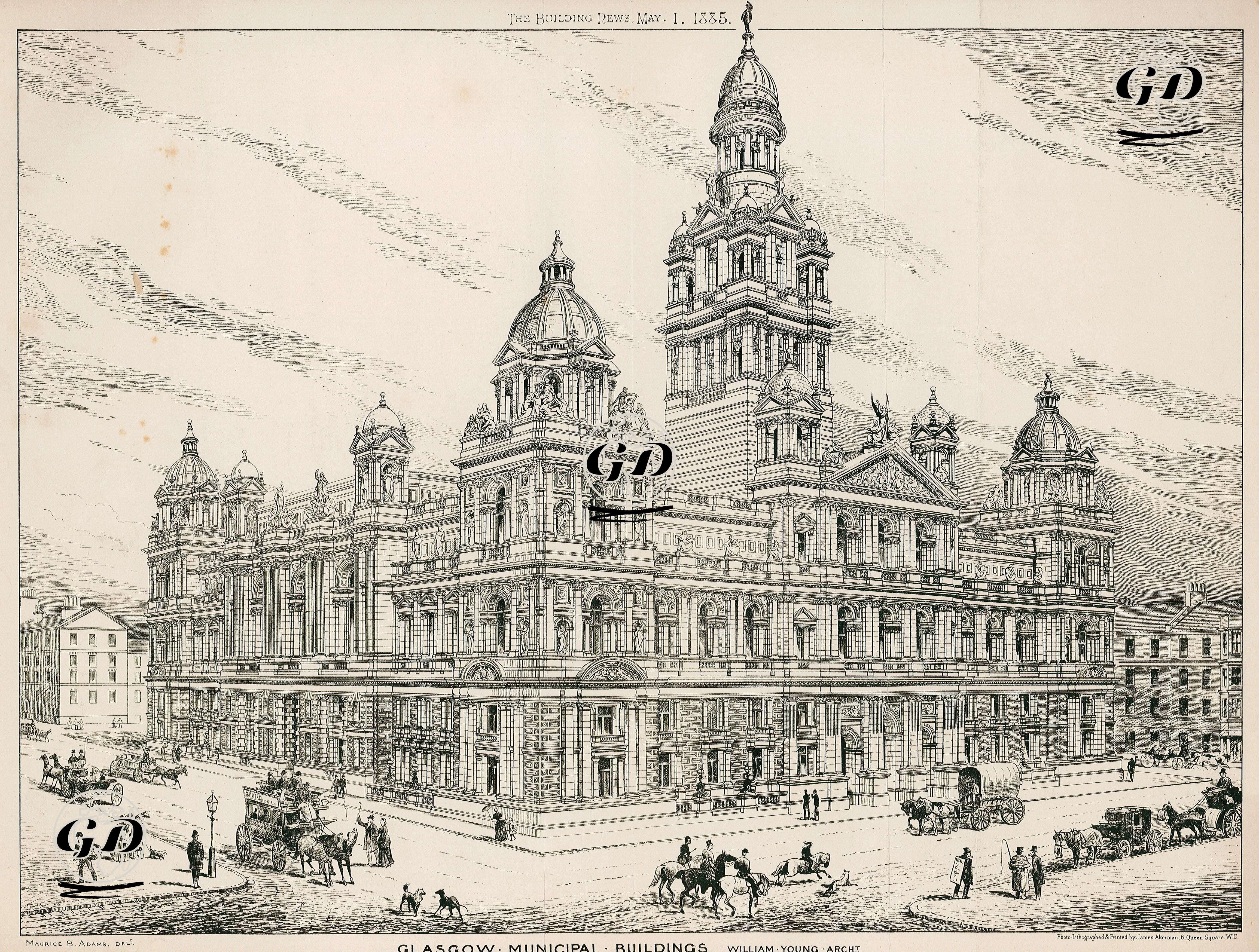 Glasgow Belediye Binası-William Young, Mimar -  - 1885