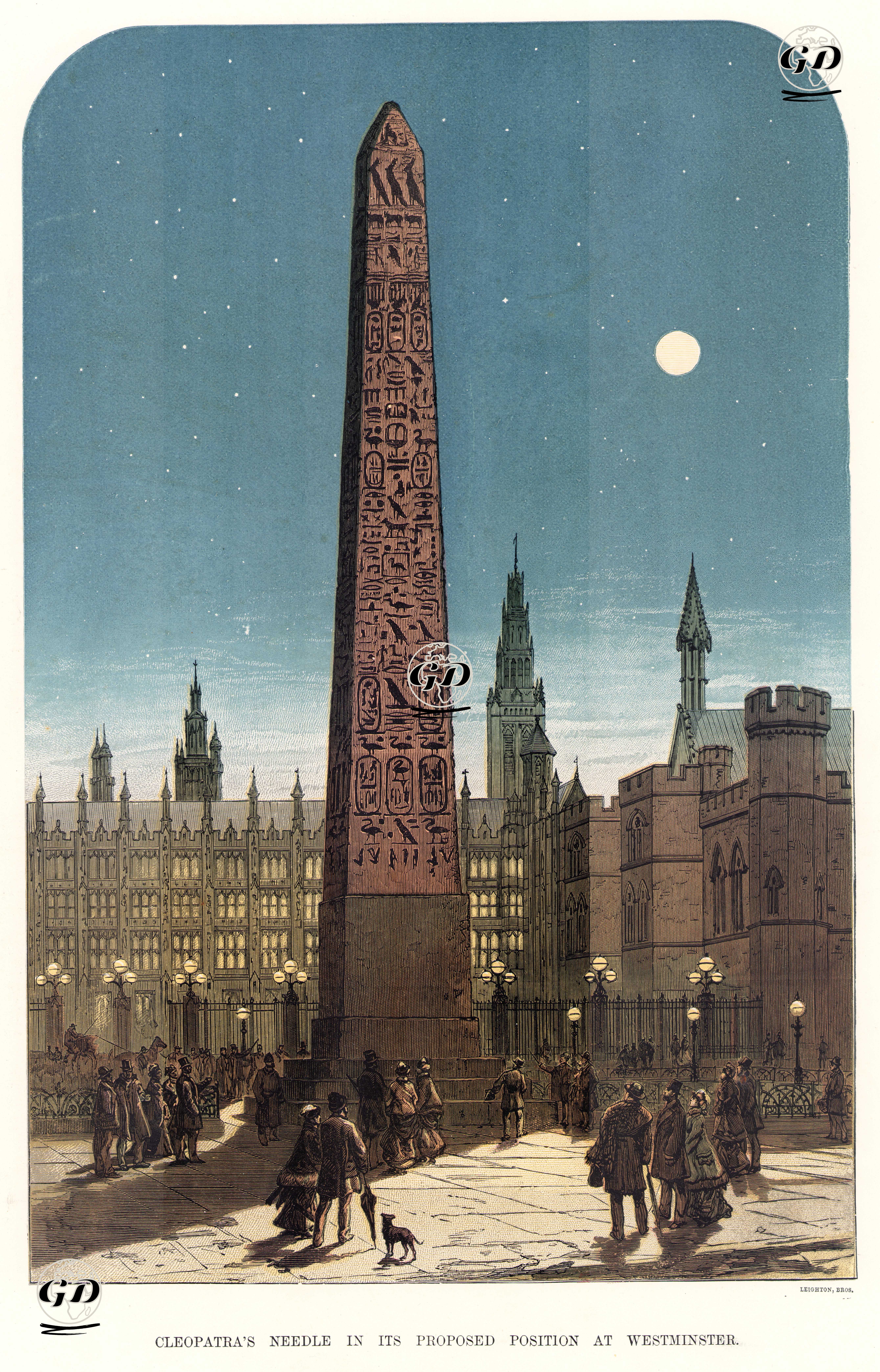 Londra Westminster'de Bulunan Kleopatra Dikilitaşı -  - 1878