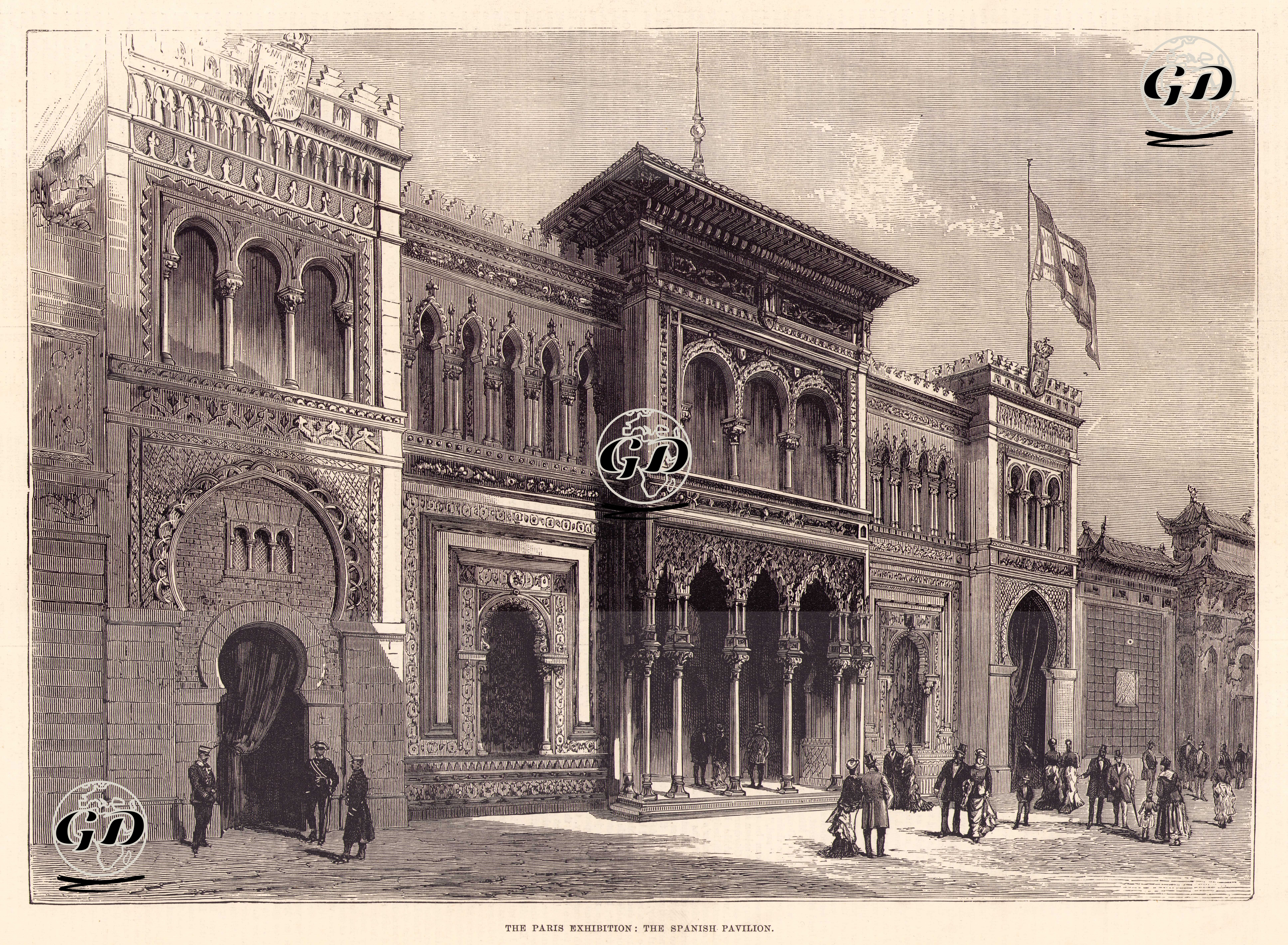 Paris Uluslararası Fuarında Sergilenen İspanyol Köşkü -  - 1878