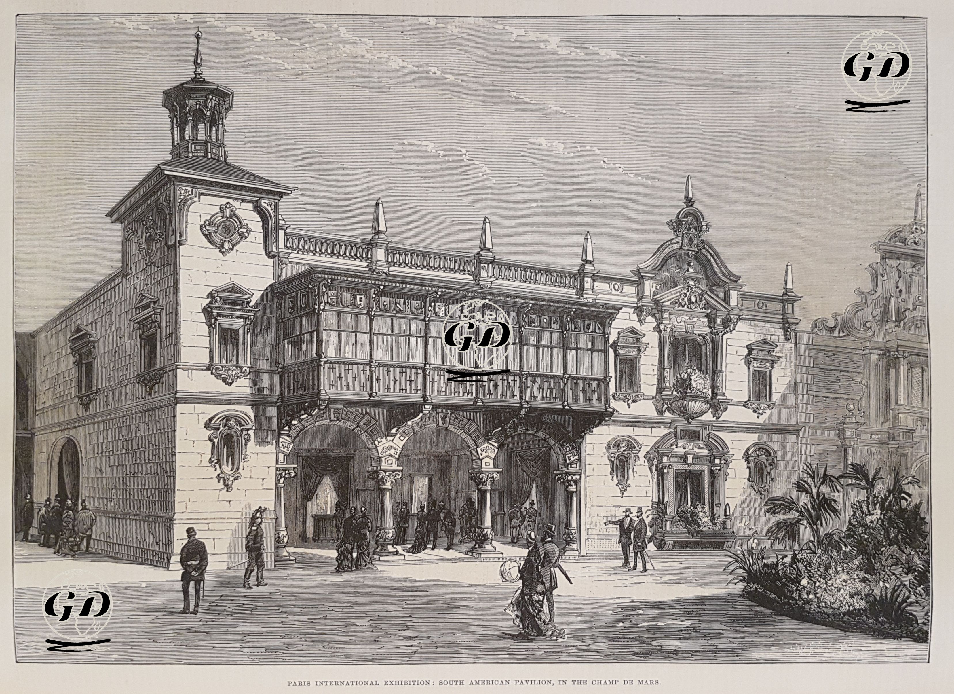 Paris International Exhibition, South American Pavilion, in The Champ De Mars -  - 1878