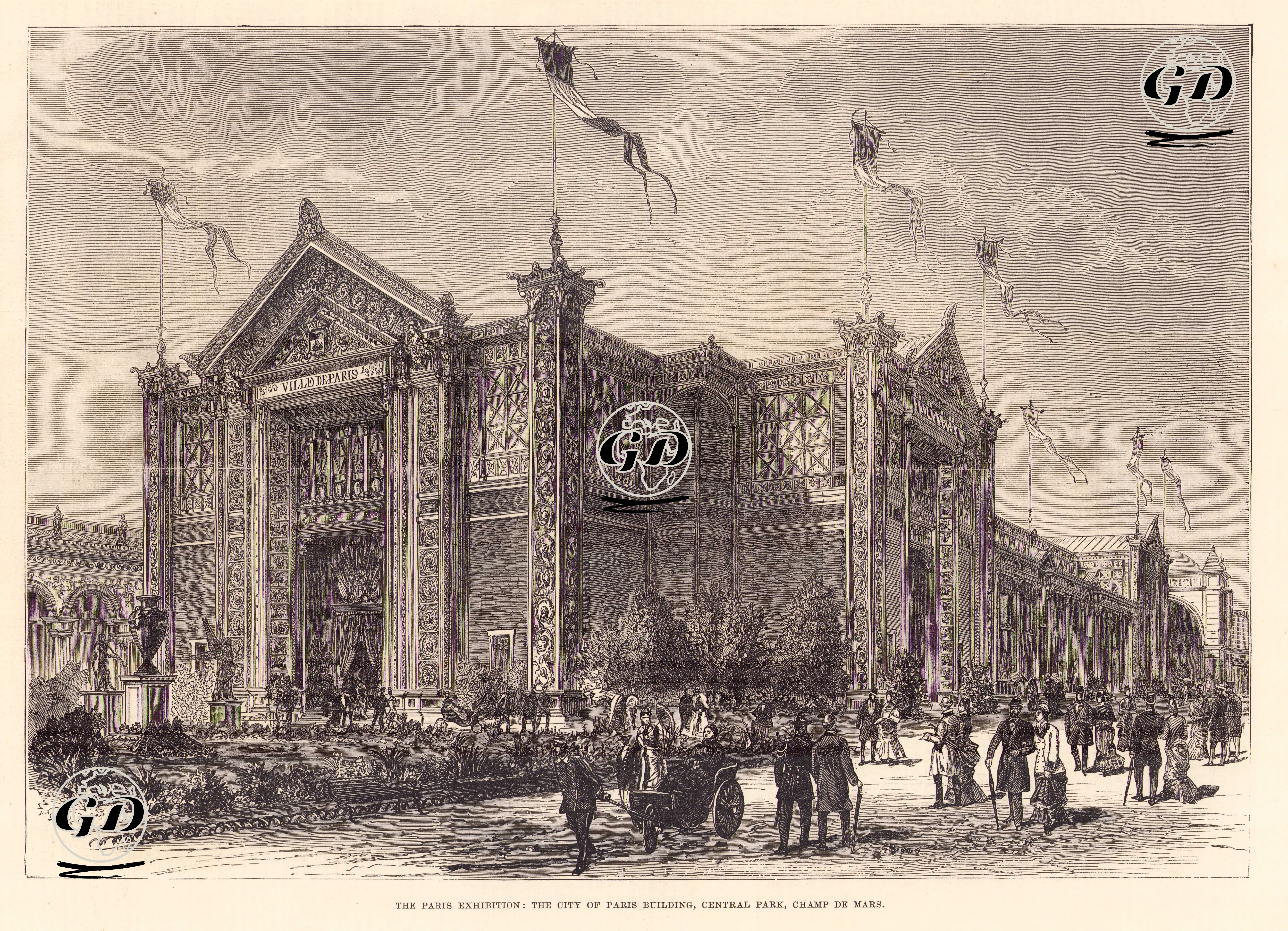 Paris Uluslararası Fuarında Sergilenen Paris Binası -  - 1878