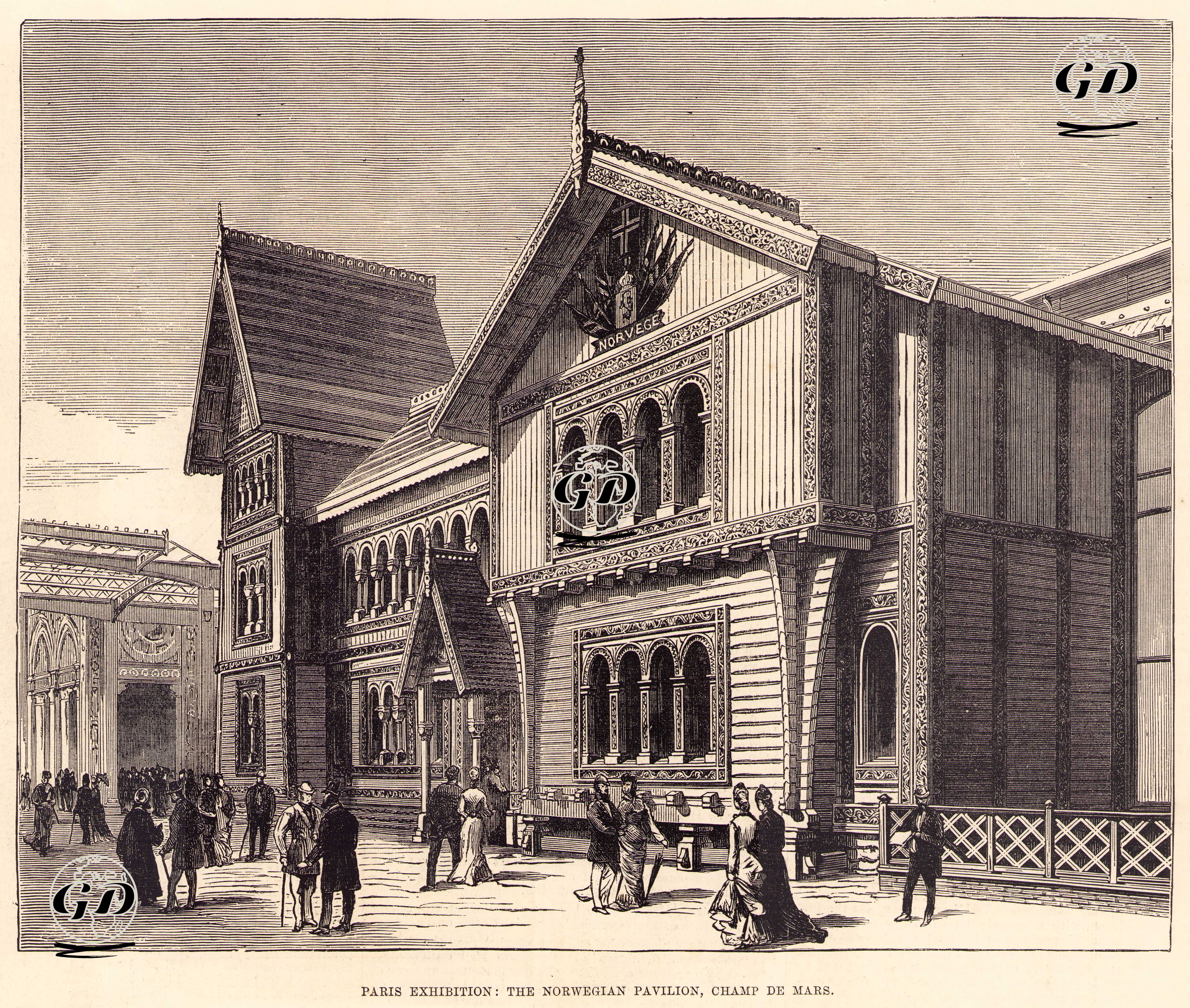 Paris Uluslararası Fuarında Sergilenen Norweç Köşkü -  - 1878