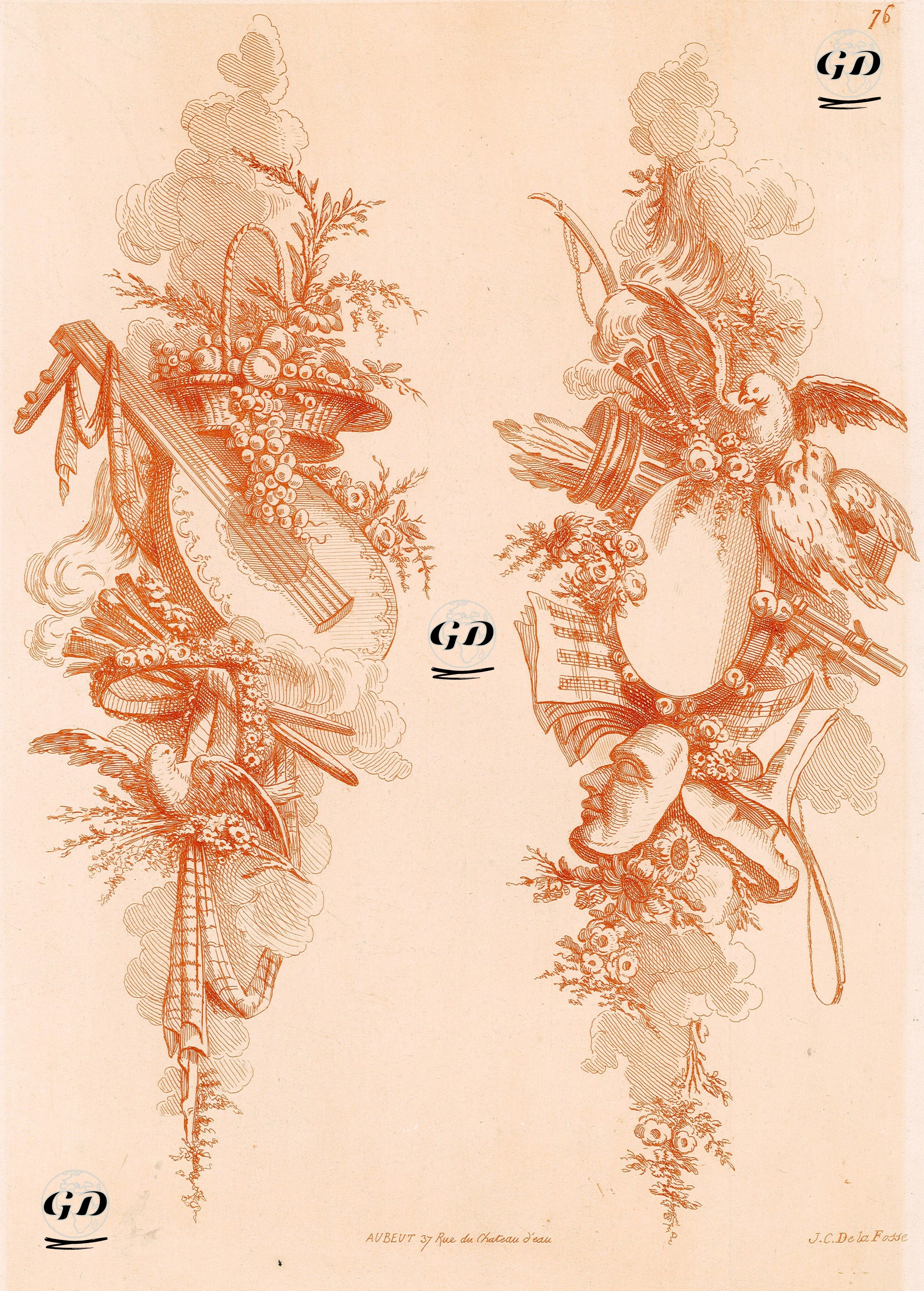 Süsleme-Dekoratif - Jean Charles Delafosse(1734-1791) - 1870's-1880's