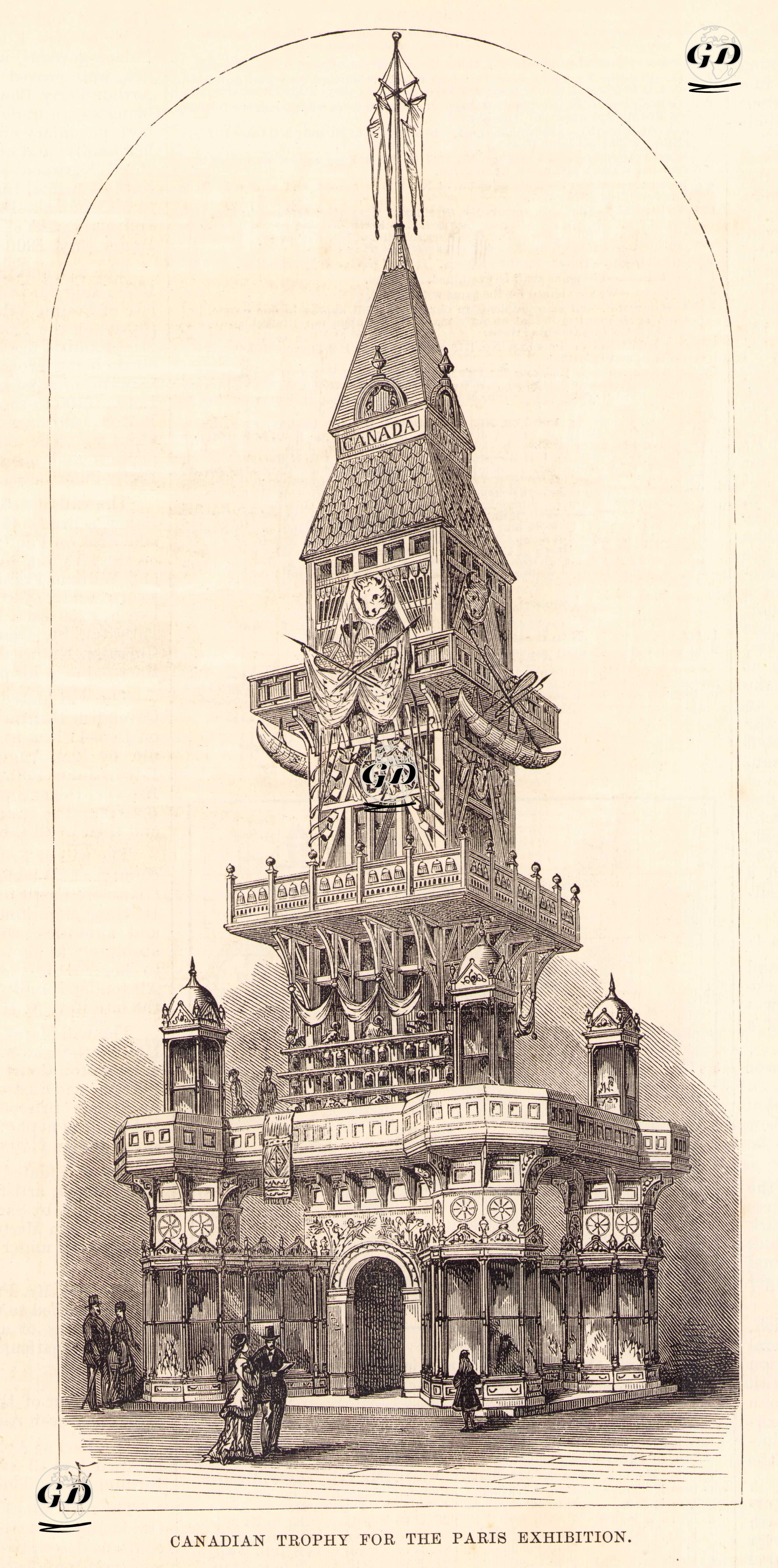 Paris Fuarı İçin Yapılmış Kanada Anıtı -  - 1878