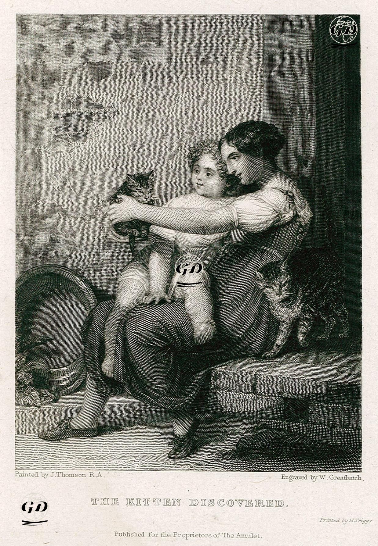 The Kitten Discovered  - John Thomson (1778-1840) - 1830's