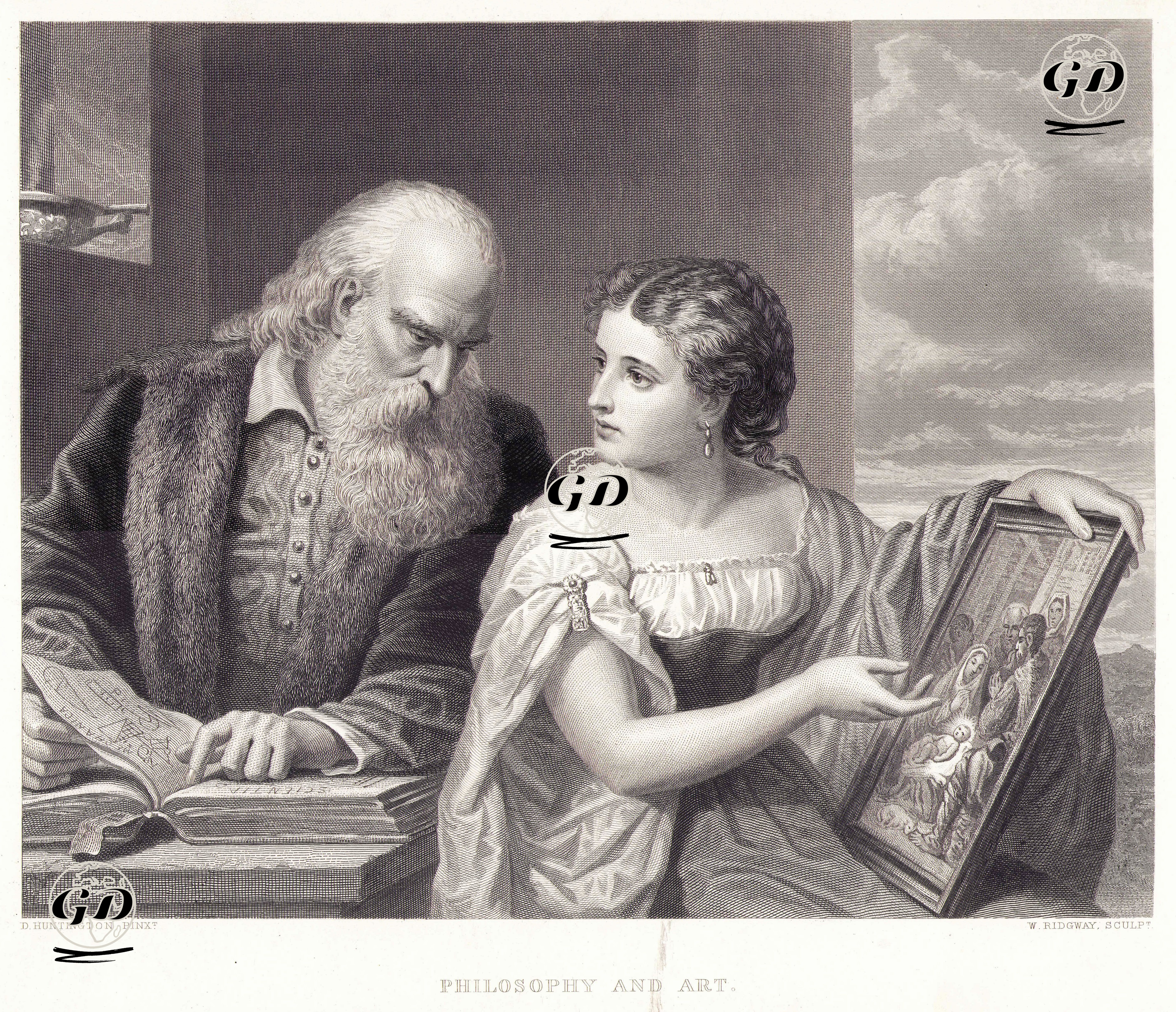 Philosophy And Art  - Daniel Huntington (1816-1906) - 1878