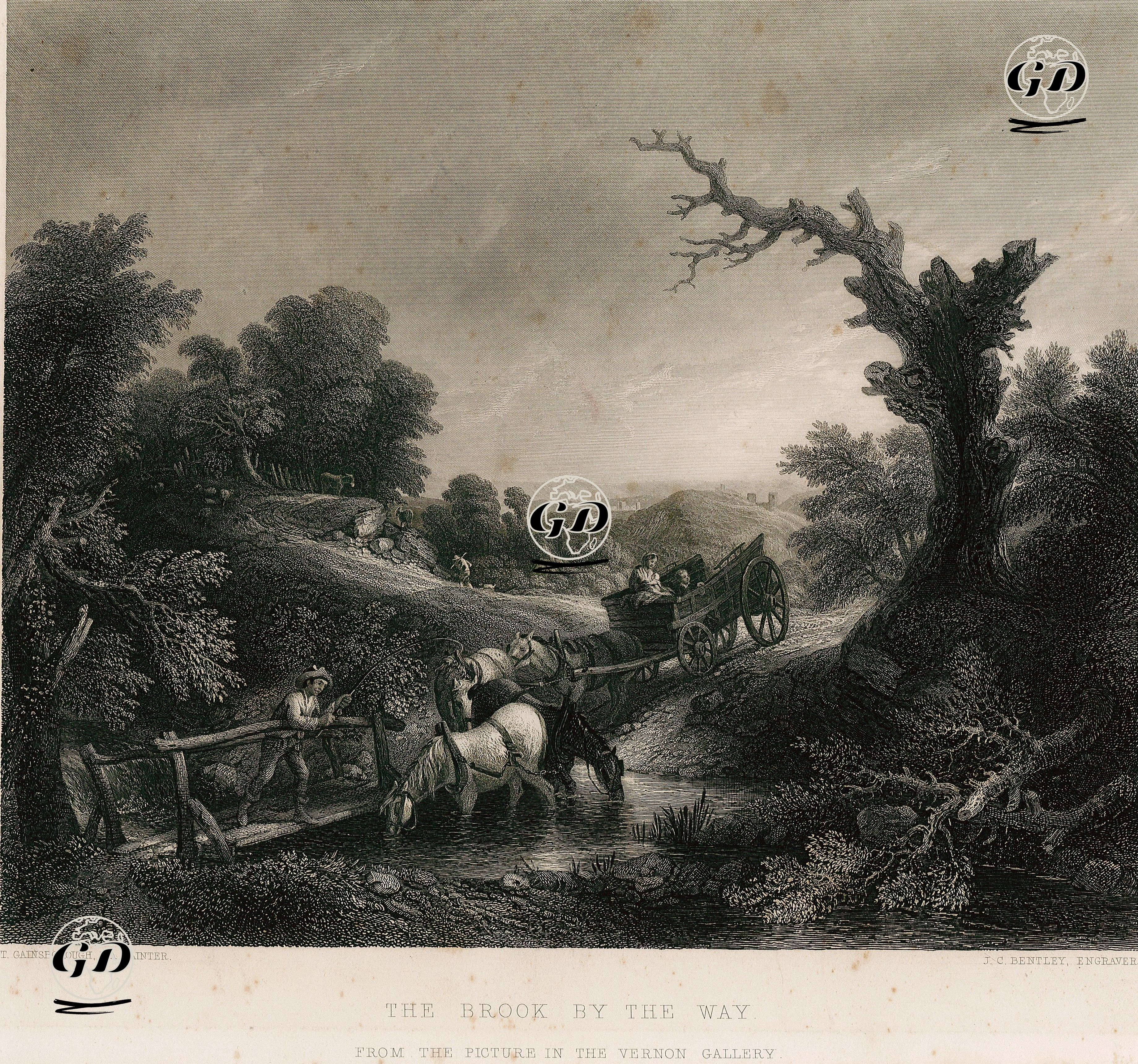 The Brook By The Way  - Thomas Gainsborough (1727-1788) - 1850