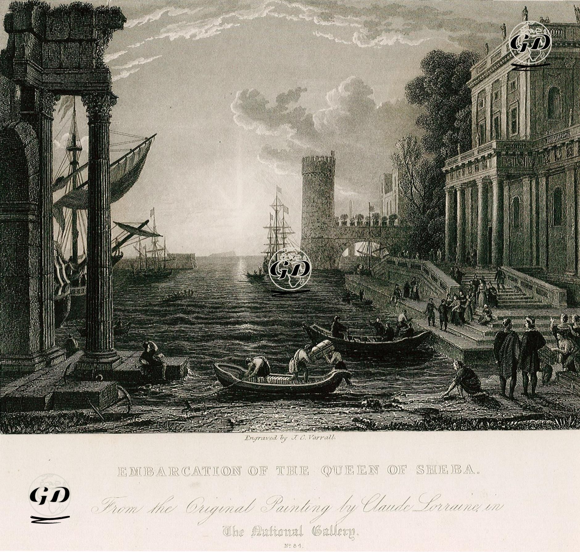 Saba Kraliçesinin Gemiye Bindiği Liman - Claude Lorrain (1600-1682) - 1835