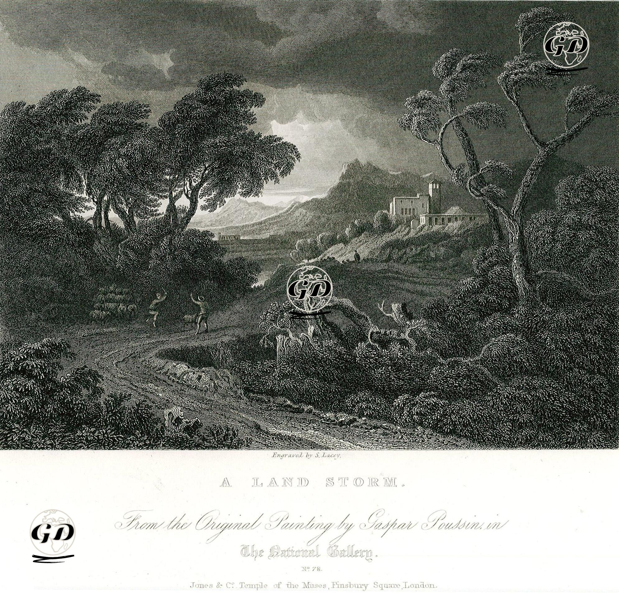 Yağmur Rüzgarı - Gaspard Poussin (Gaspard Daughet) (1615-1675) - 1835