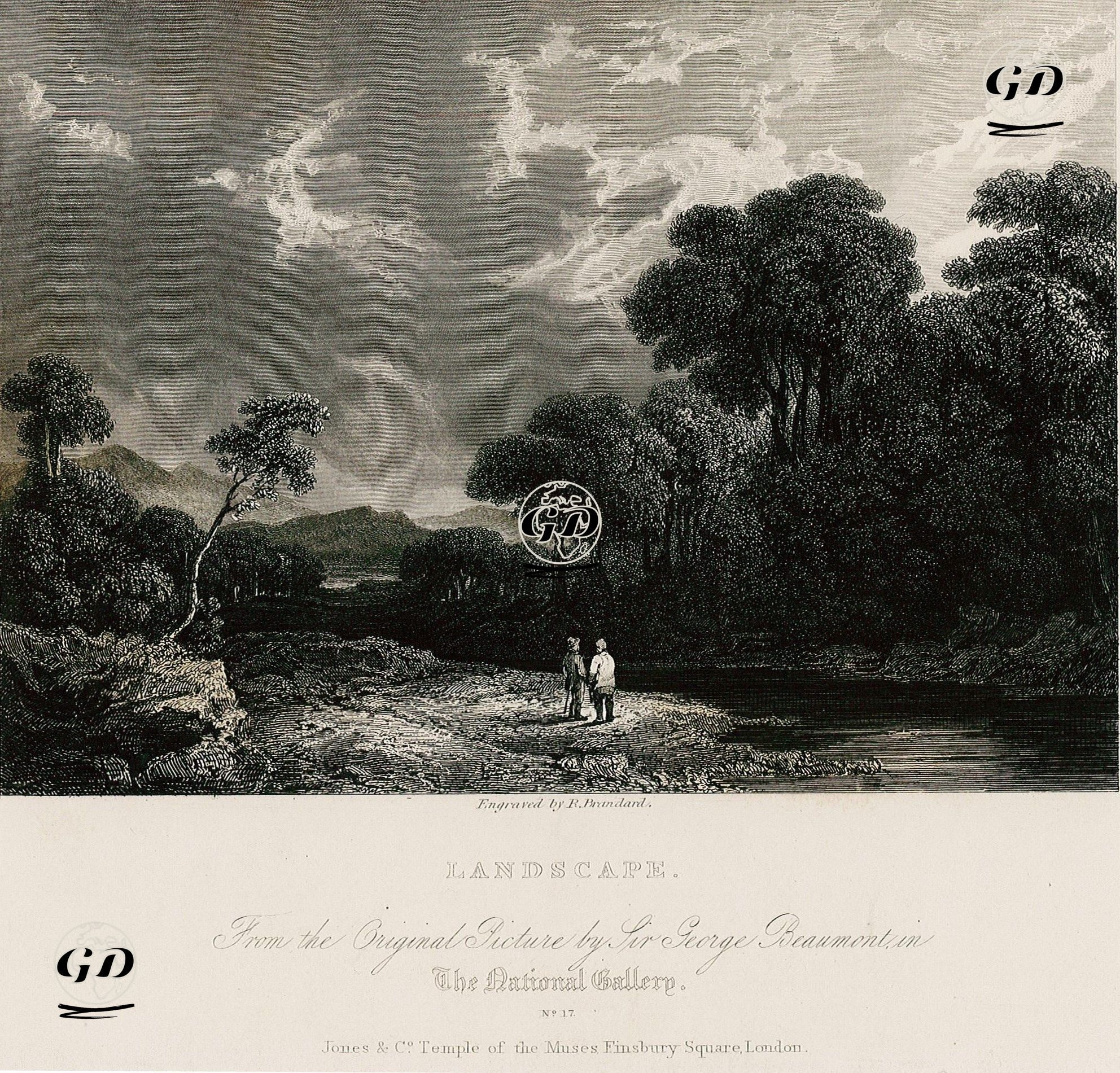 Landscape  - George Beaumontin (1753-1827) - 1835